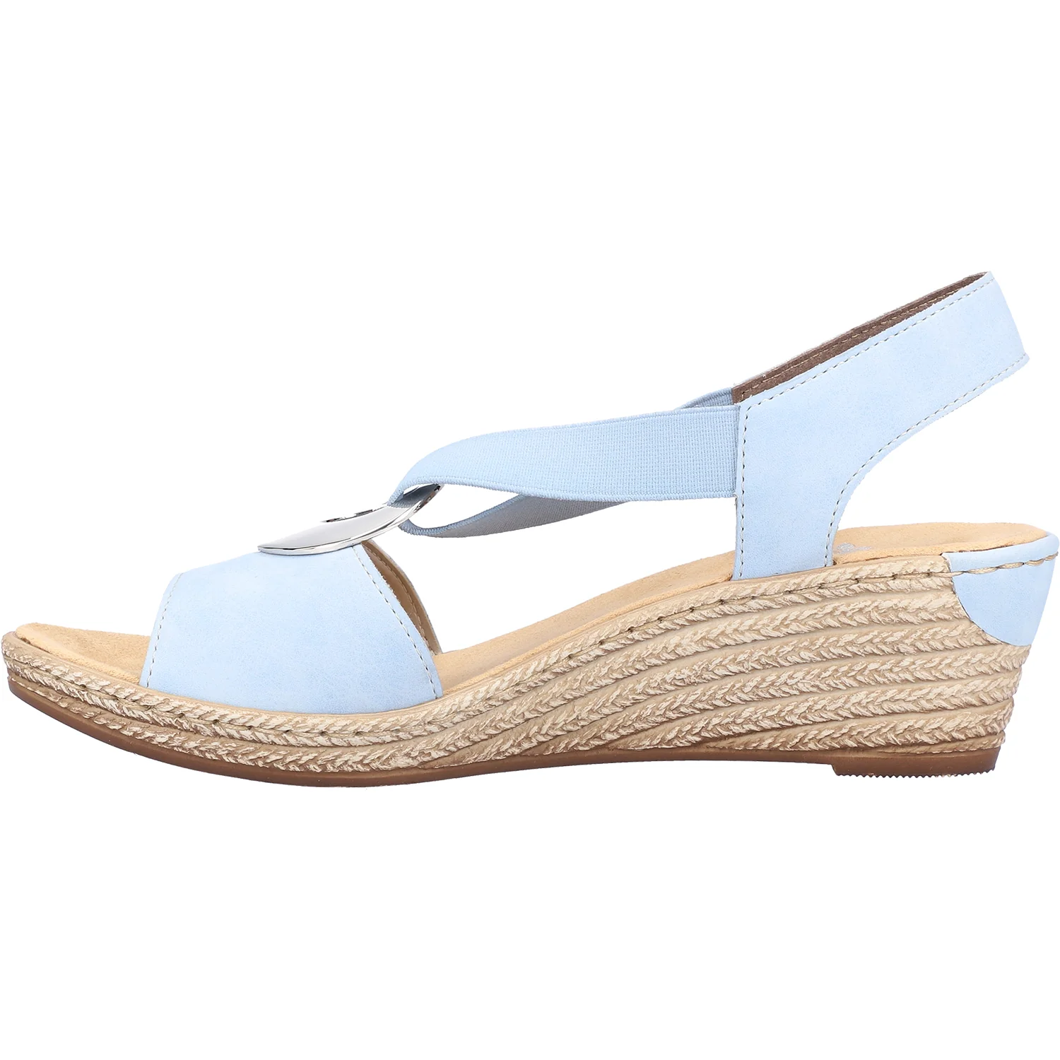 Rieker 624H6-10 Fanni H6 Women's Backstrap Sandals Aqua Synthetic - Image 3