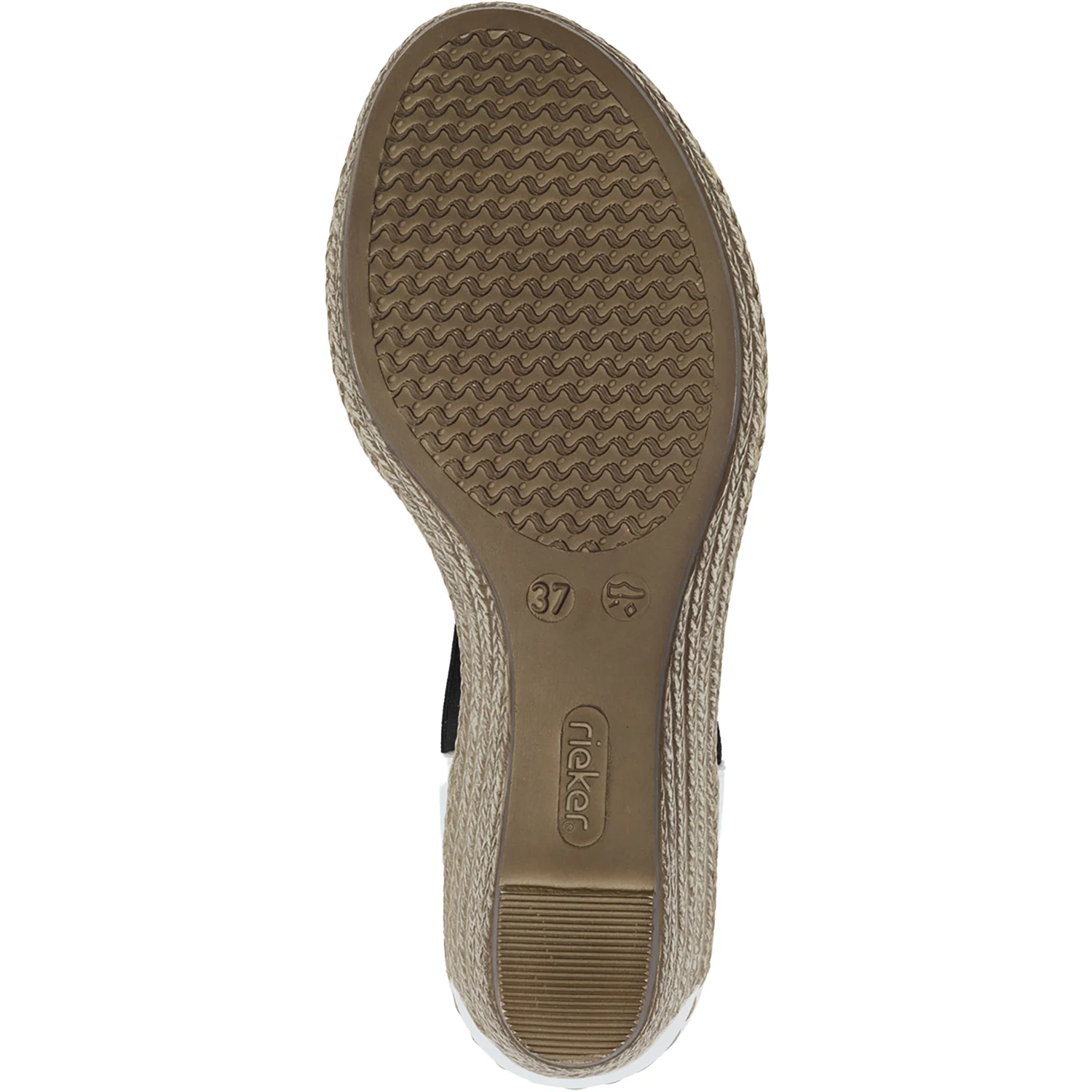Rieker 624H6-24 Fanni H6 Women's Wedge Sandals Cayenne/Weiss Synthetic - Image 4