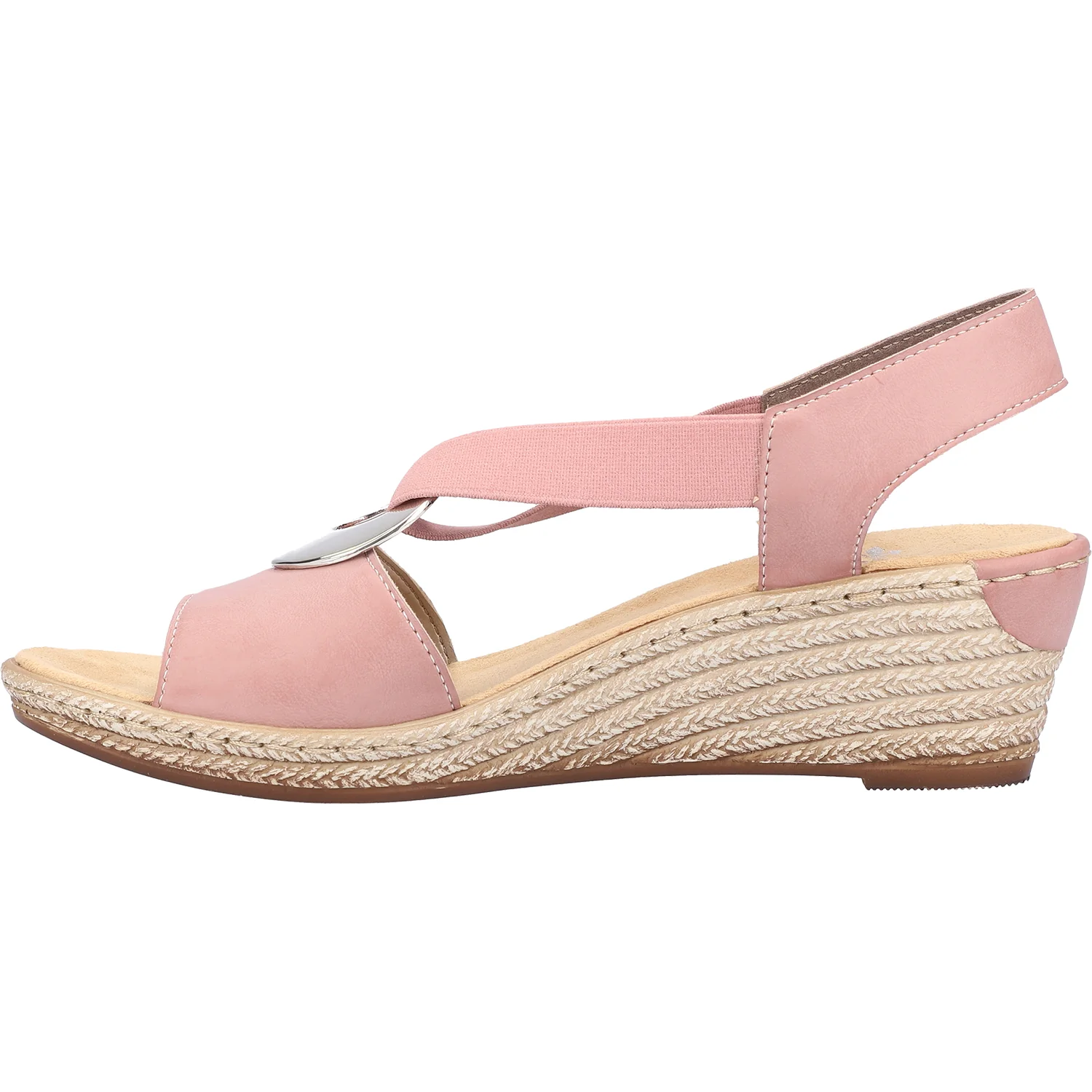 Rieker 624H6-31 Fanni H6 Women's Backstrap Sandals Dark Rose Synthetic - Image 3