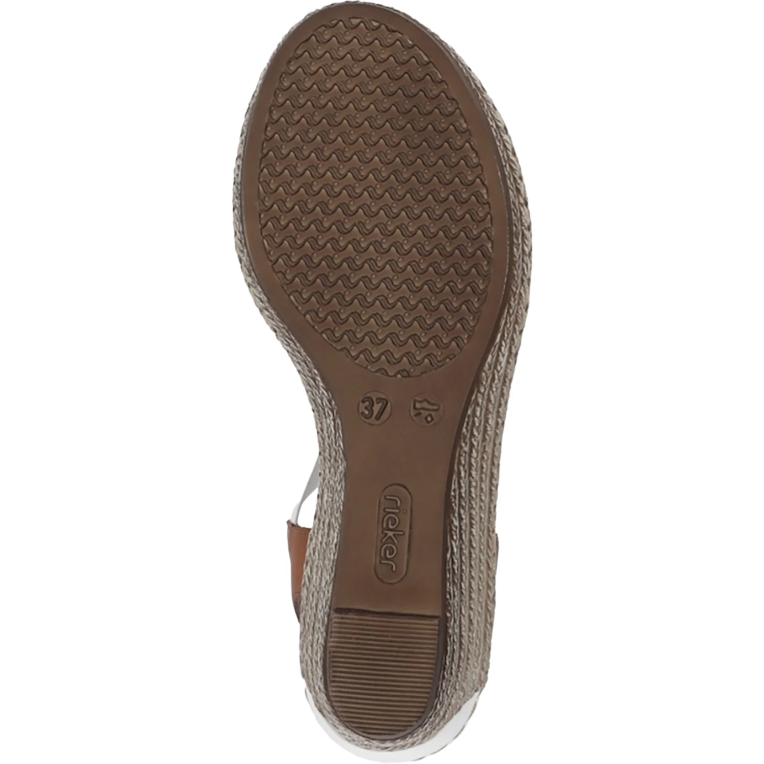 Rieker 624H6-81 Fanni Women's Wedge Sandals Weiss/Cayenne Alabama/Eagle Synthetic - Image 4