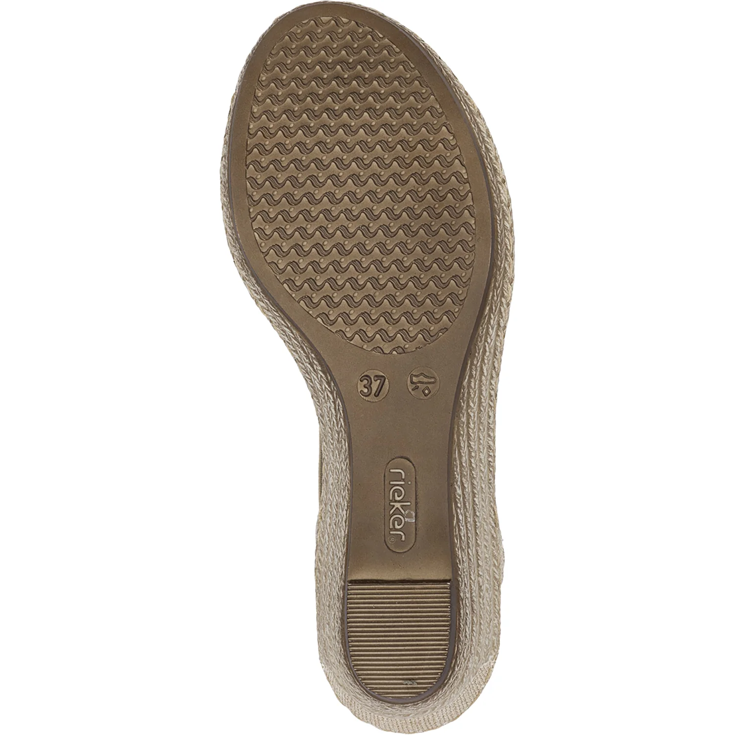Rieker 624H6-93 Fanni H6 Women's Wedge Sandals Muschel Stripe Metallic Synthetic - Image 4