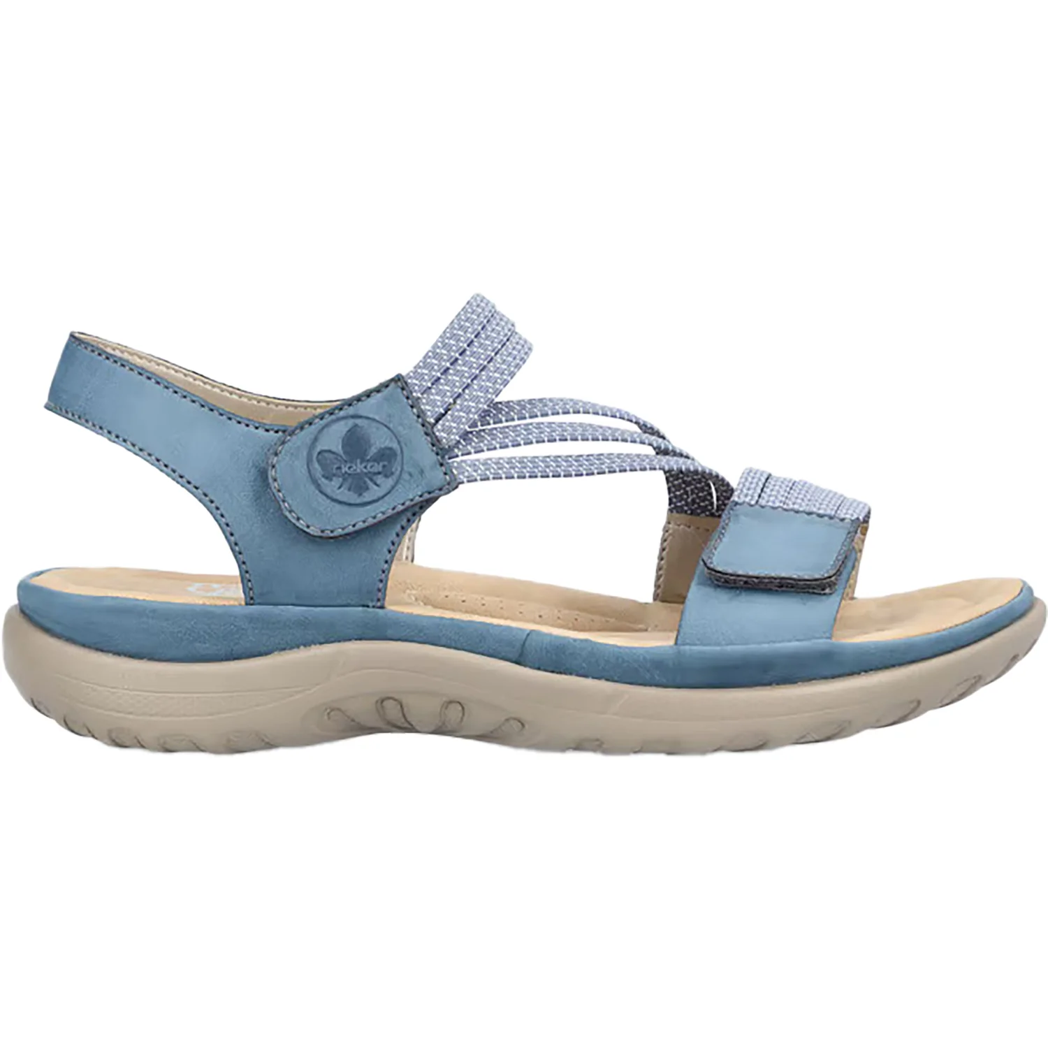 Rieker 64870-14 Women's Sandals Royal/Jeans-Weiss Synthetic