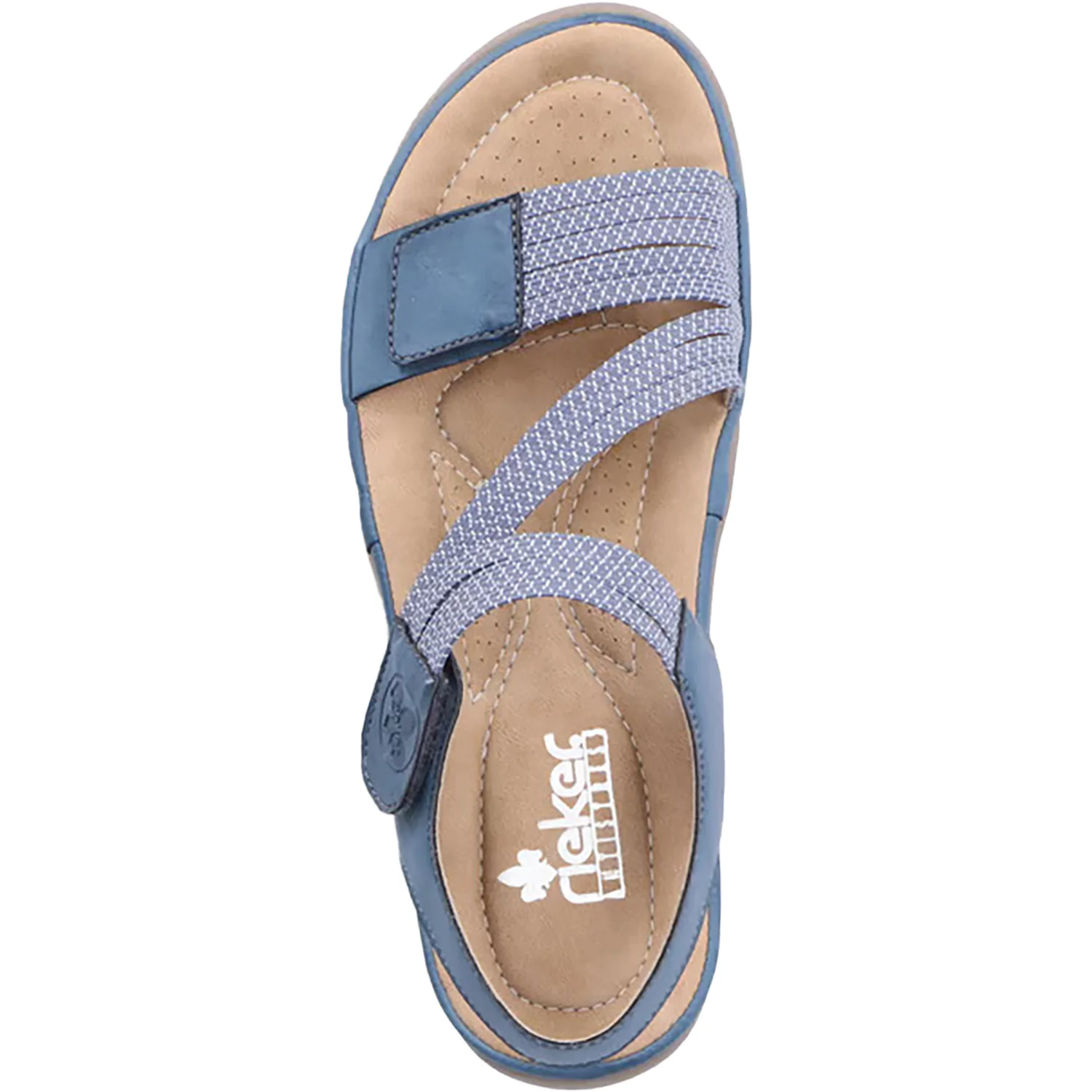 Rieker 64870-14 Women's Sandals Royal/Jeans-Weiss Synthetic - Image 2