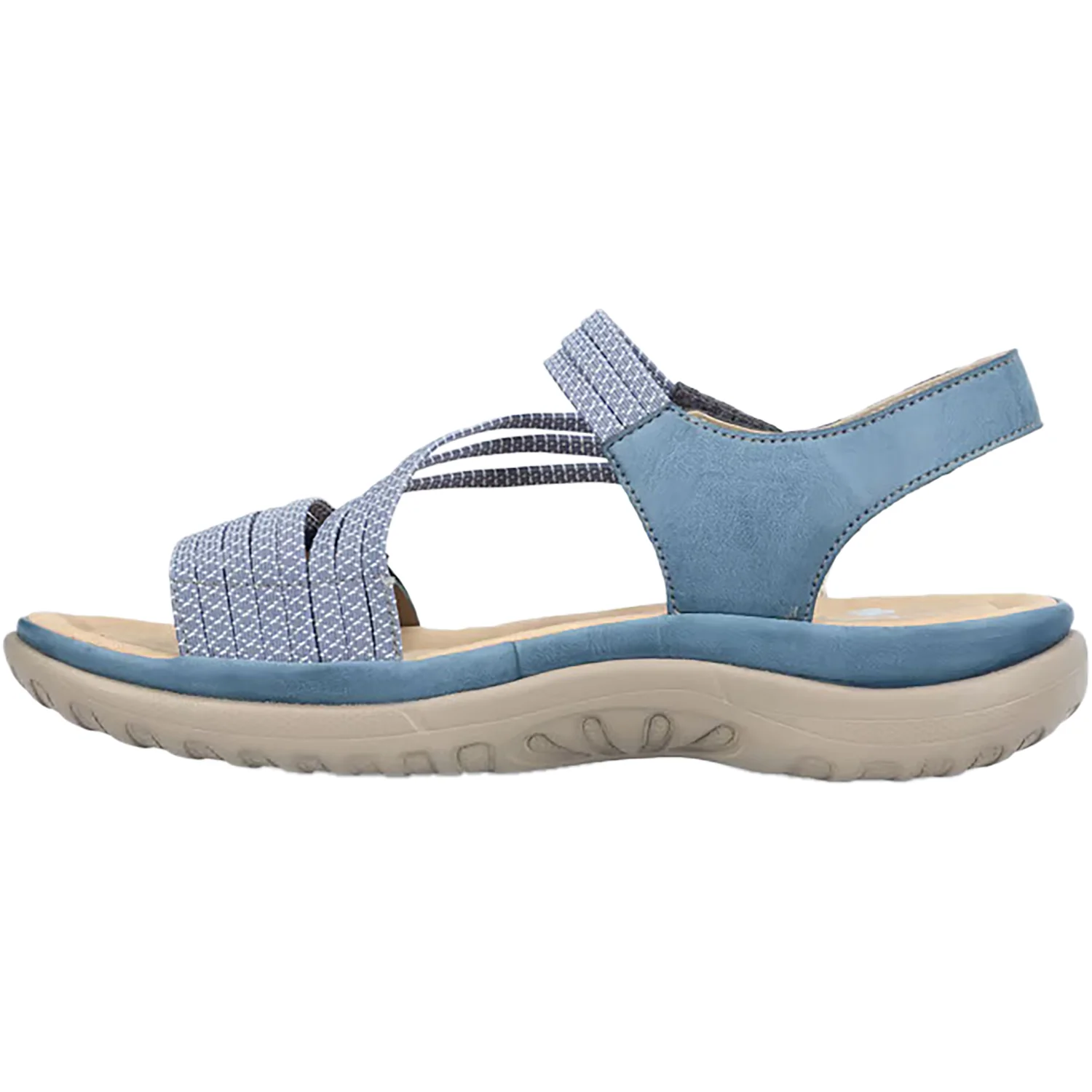 Rieker 64870-14 Women's Sandals Royal/Jeans-Weiss Synthetic - Image 3