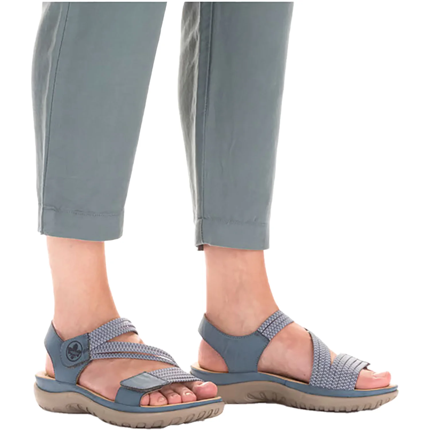 Rieker 64870-14 Women's Sandals Royal/Jeans-Weiss Synthetic - Image 5