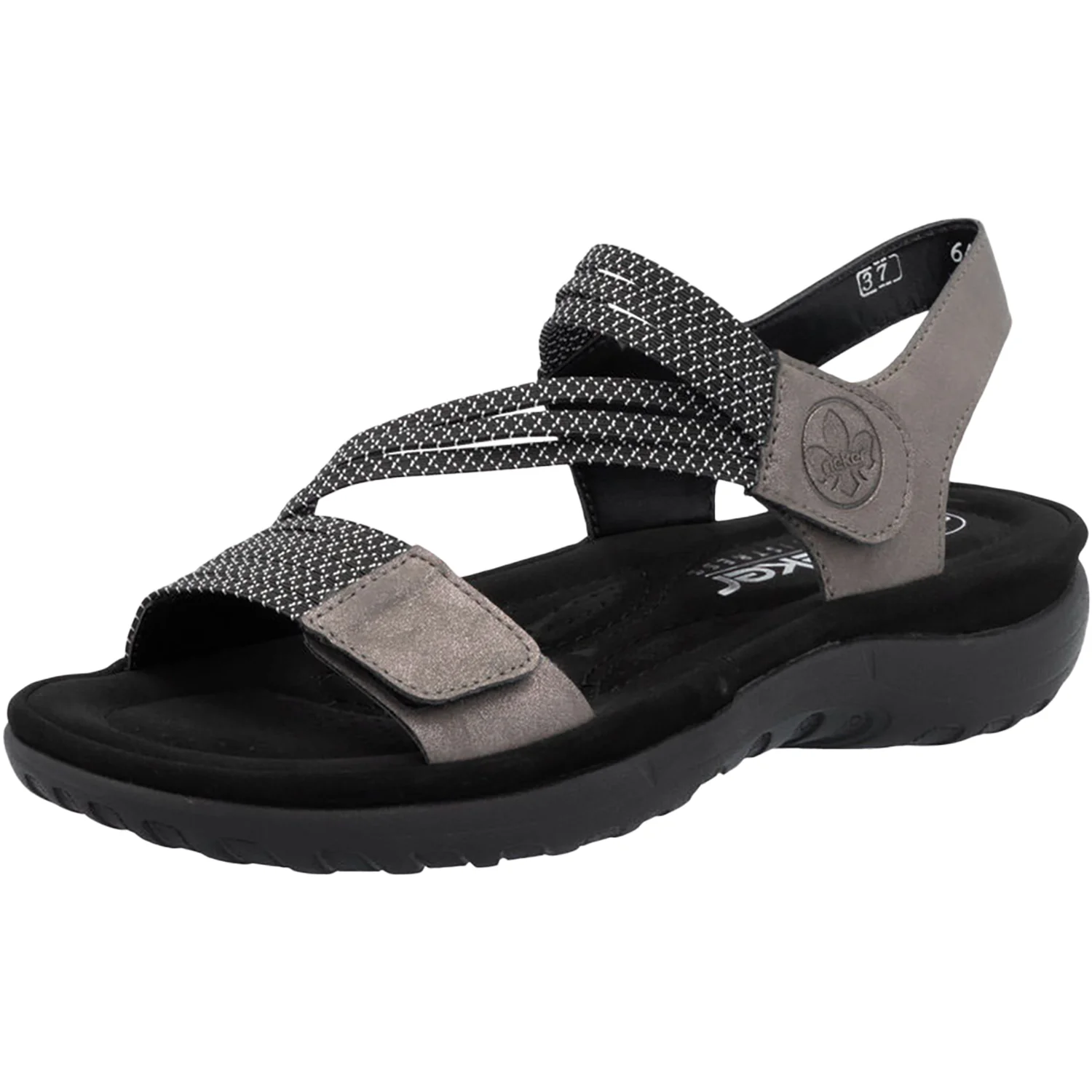 Rieker 64870-42 Women's Sandals Mineral/Schwarz Synthetic - Image 5