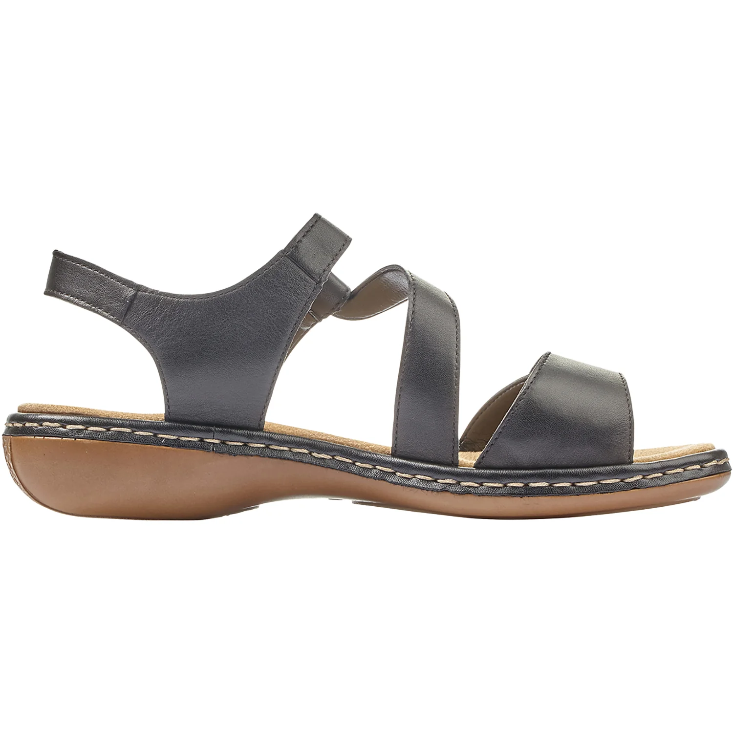 Rieker 659C7-00 Regina Women's Sandals Black Leather - Image 3