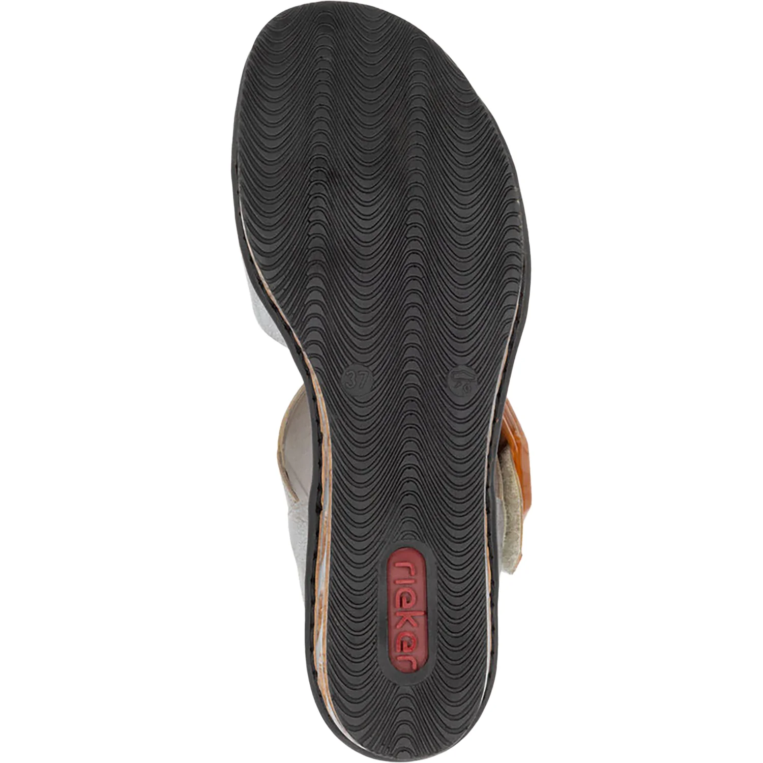 Rieker 68176-40 Women's Wedge Sandals Grey/Cayenne Synthetic - Image 4