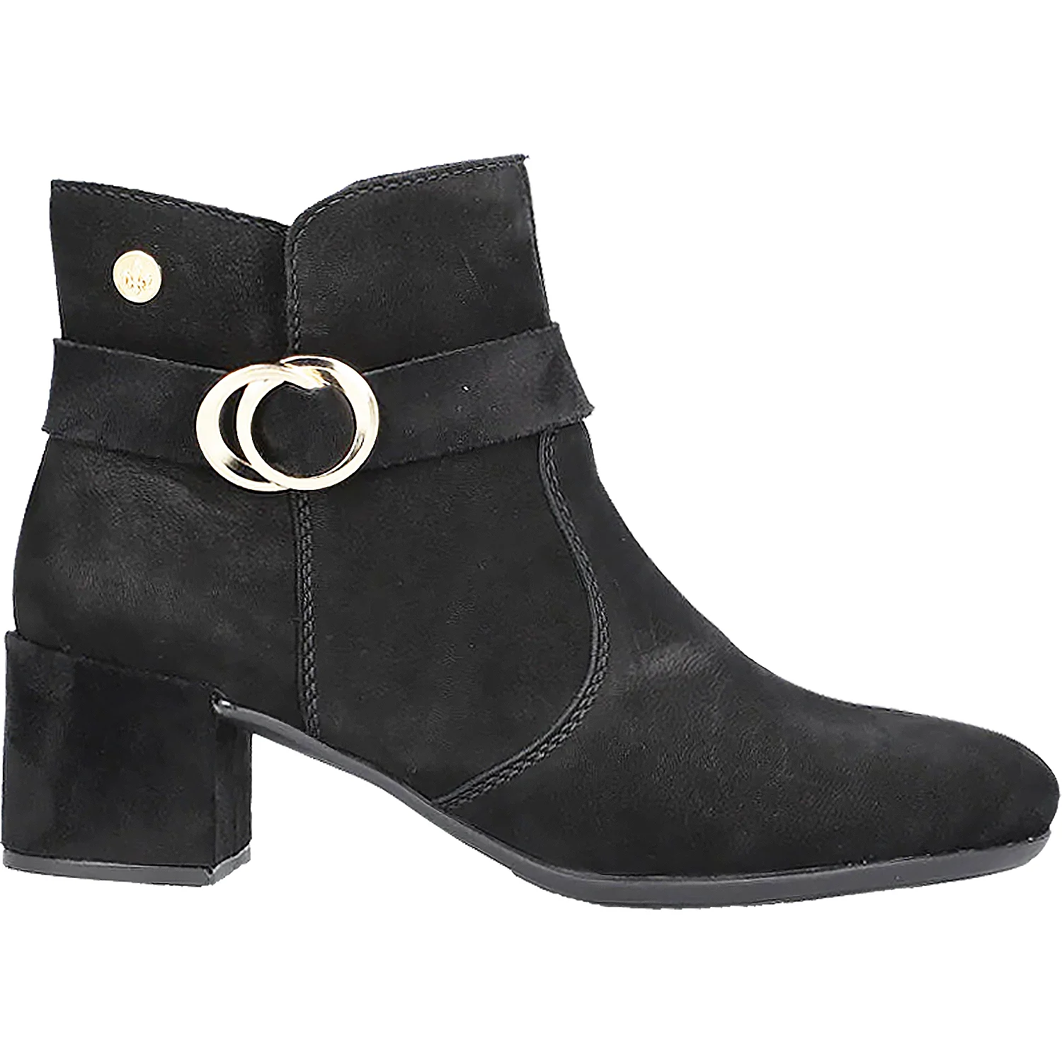 Rieker 70289-00 Sarah 89 Women's Ankle Boots Black Suede