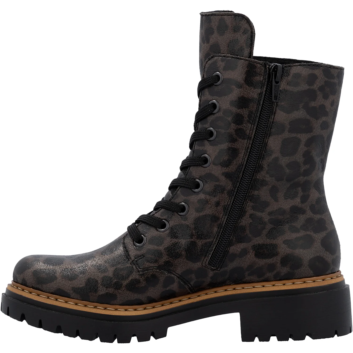 Rieker 72627-90 Women's Boots Grey Leprato Synthetic Leather - Image 3