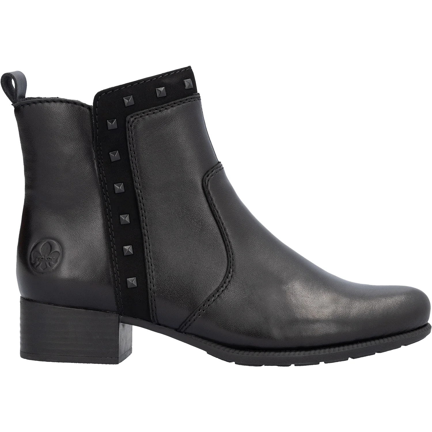 Rieker 78657-00 Women's Boots Black/Black/Black Leather