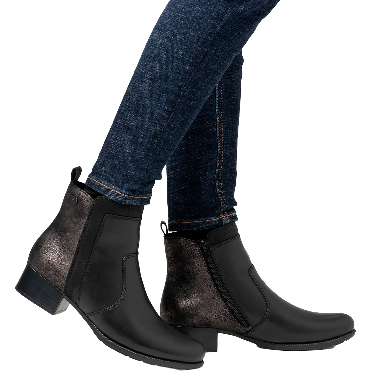 Rieker 78658-00 Women's Boots Schwarz/Schwarz/Schwarz Leather - Image 5