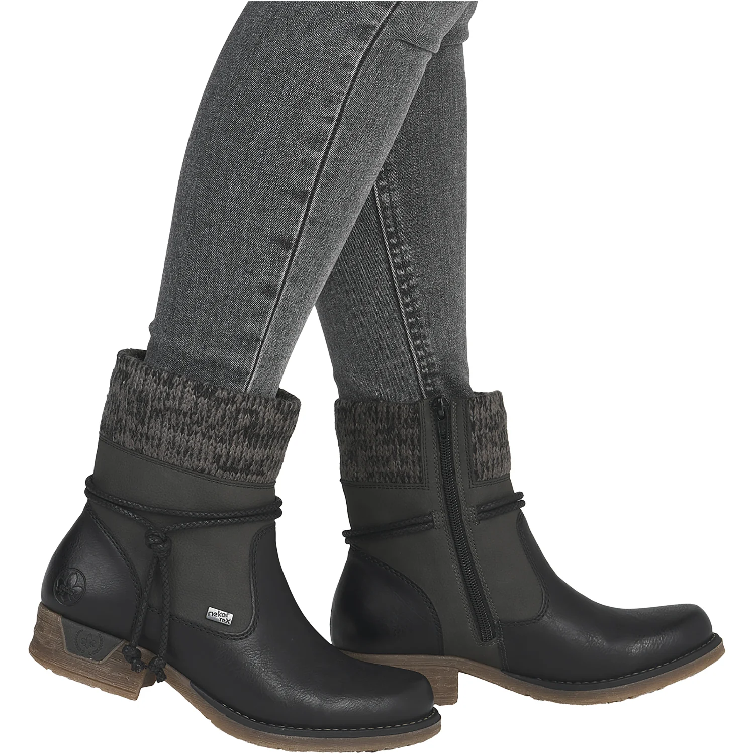 Rieker 79688-00 Fee Wool Women's Boots Schwarz/Stromboli/Athrazit - Image 5