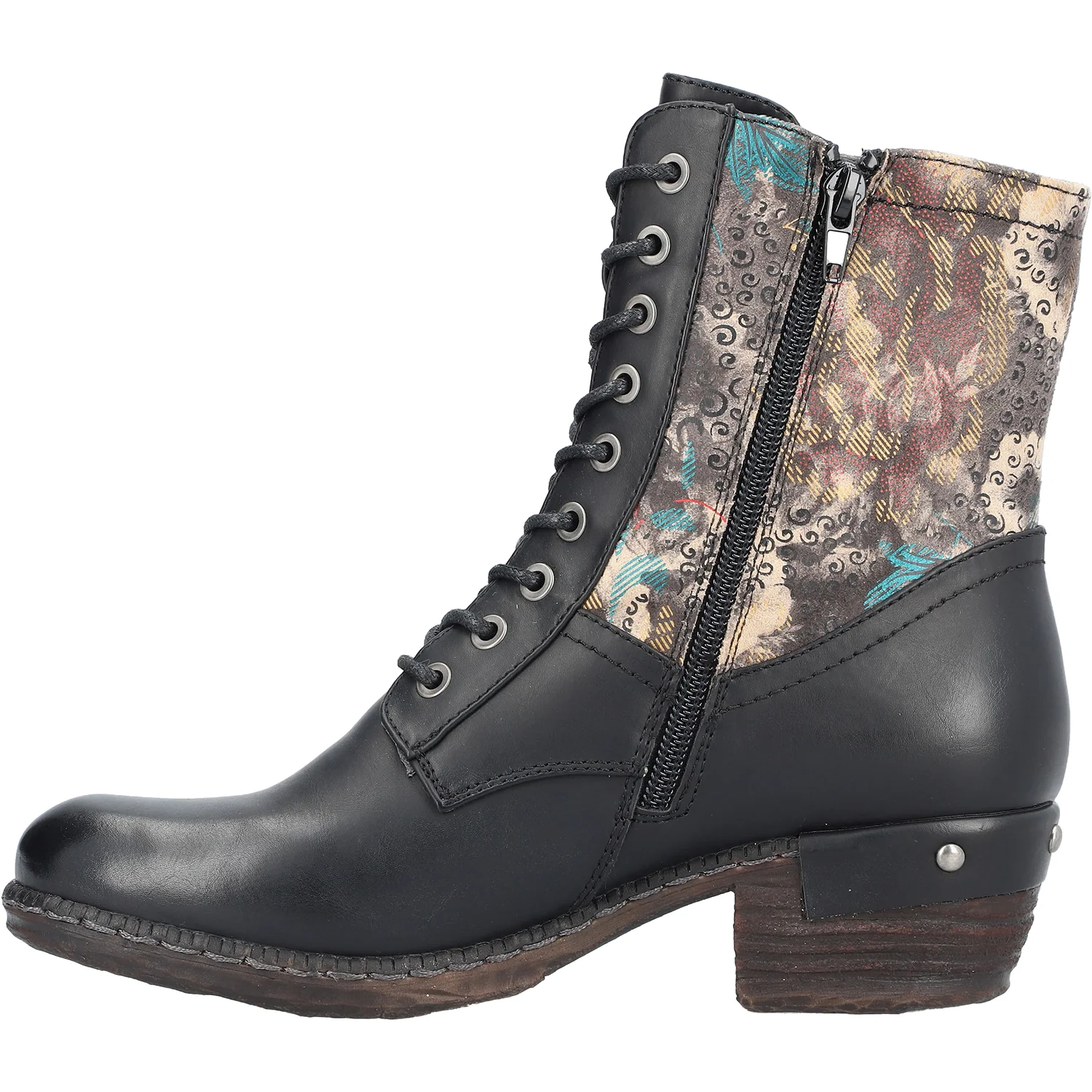 Rieker 93614-00 Women's Boots Schwarz/Rauch-Multi - Image 3