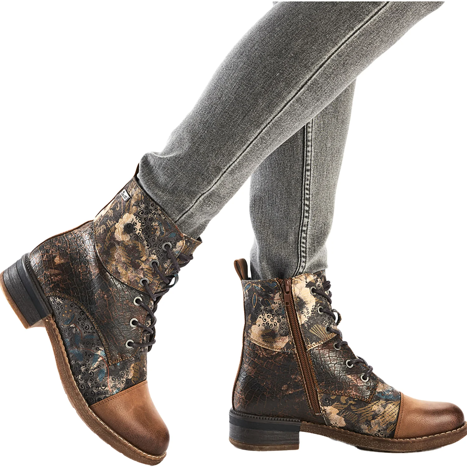 Rieker 94611-90 Women's Boots Nuss/Rauch-Multi Synthetic - Image 5