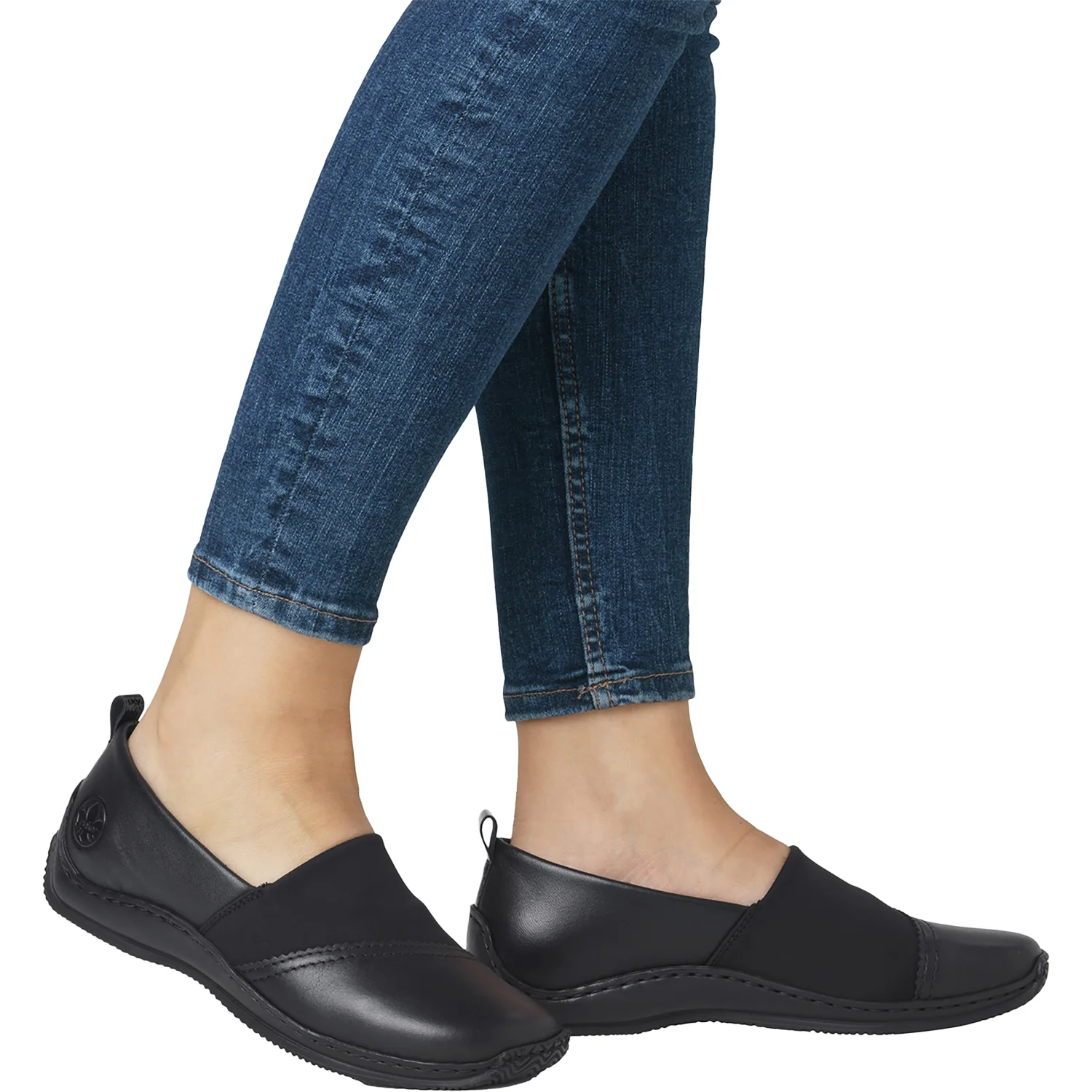 Rieker L1790-00 Stretch Women's Slip Ons Black - Image 6