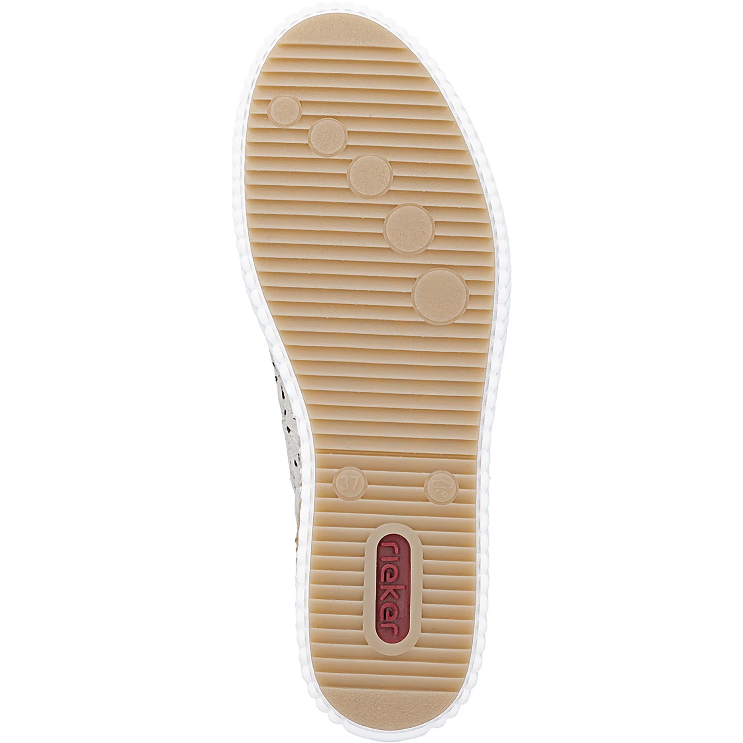 Rieker M2902-60 Women's Sporty Lace Up Shoes Crema/Perle - Image 4