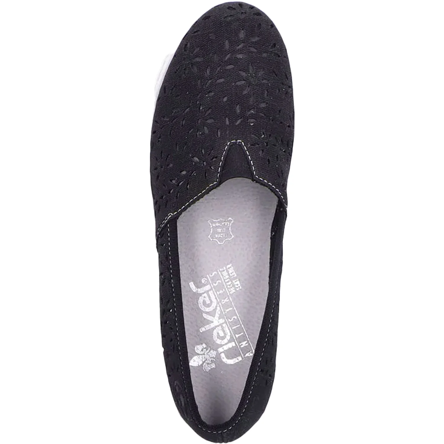 Rieker N0955-00 Edna 55 Women's Slip Ons Black Synthetic - Image 2
