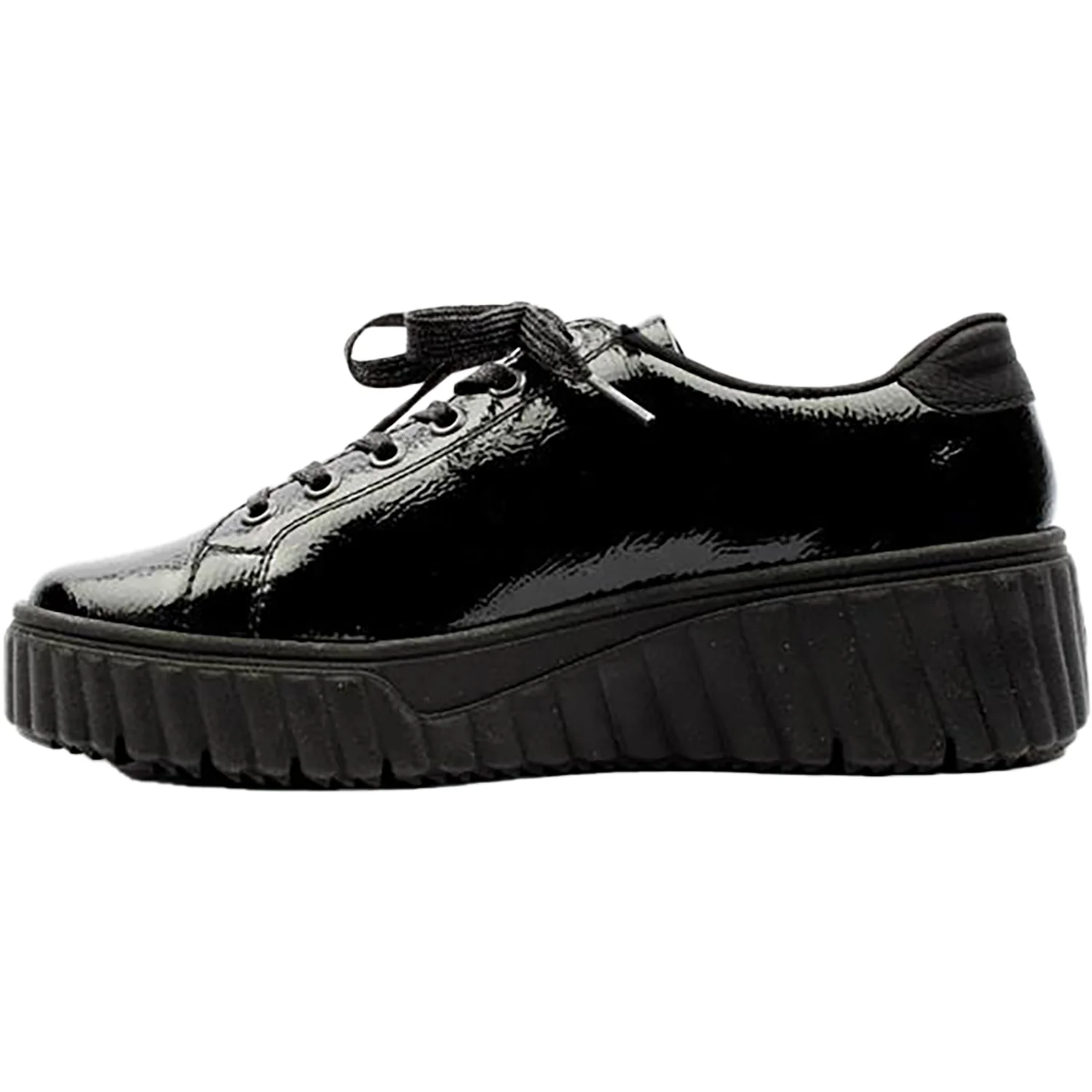 Rieker N2501-00 Women's Shoes Nero/Schwarz/Black Crashlack Patent Leather - Image 3