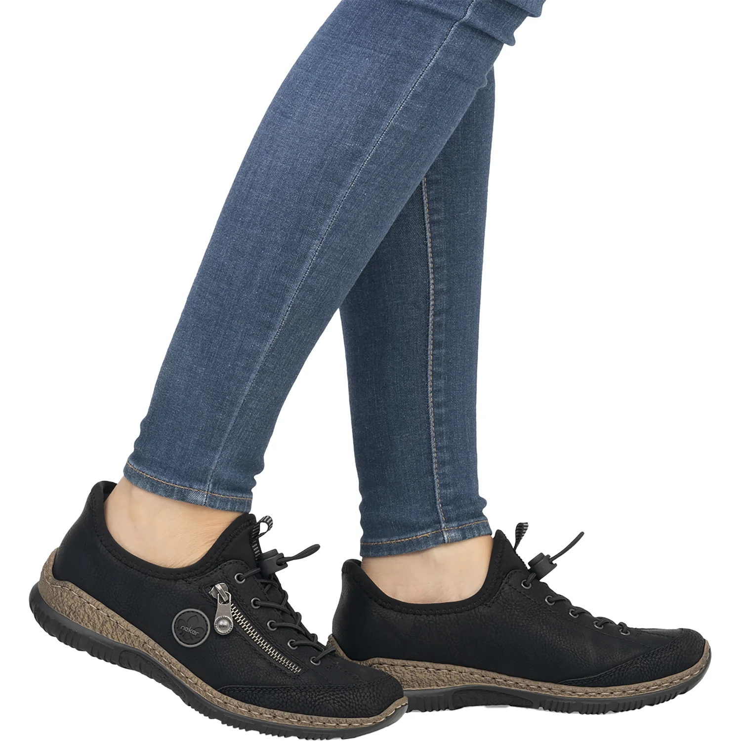 Rieker N3267-01 Women's Shoes Black/Black/Black Synthetic - Image 6