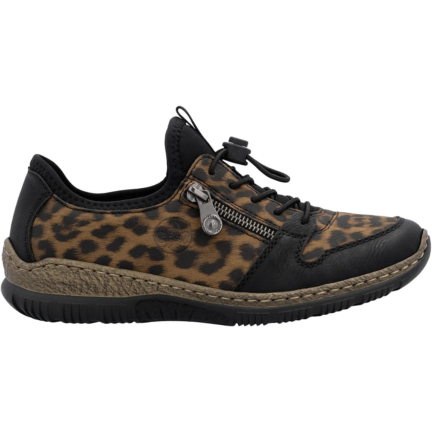 Rieker N32G0-90 Nikita Women's Slip Ons Schwarz/Braun/Schwarz