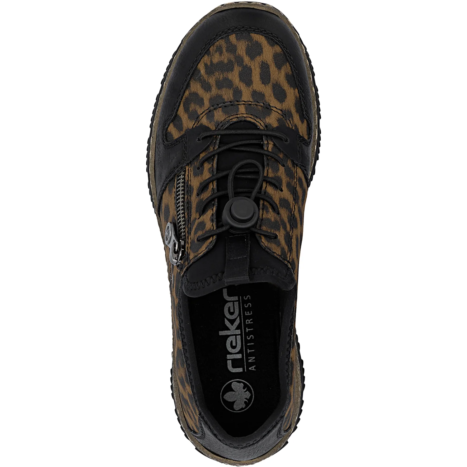Rieker N32G0-90 Nikita Women's Slip Ons Schwarz/Braun/Schwarz - Image 2