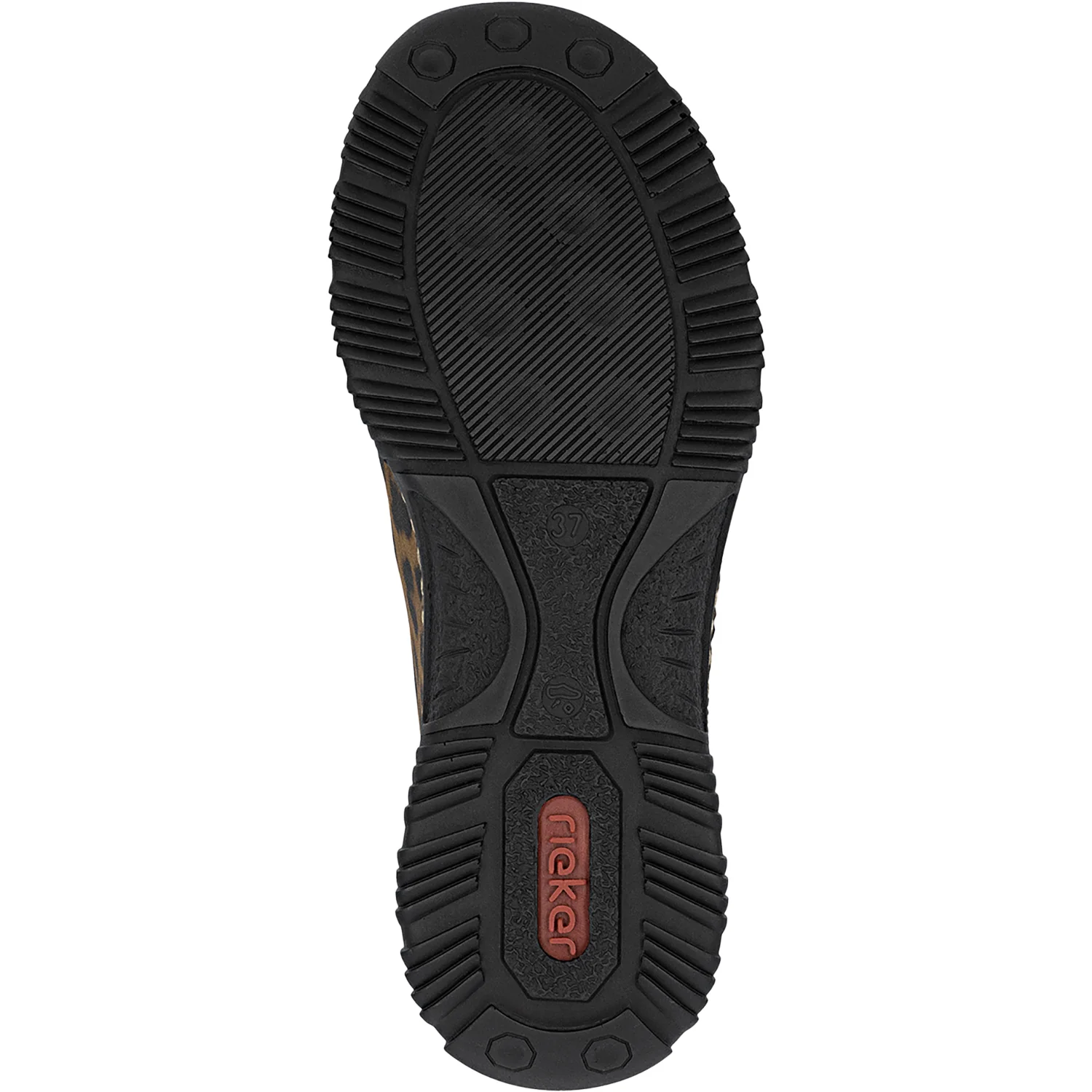 Rieker N32G0-90 Nikita Women's Slip Ons Schwarz/Braun/Schwarz - Image 4