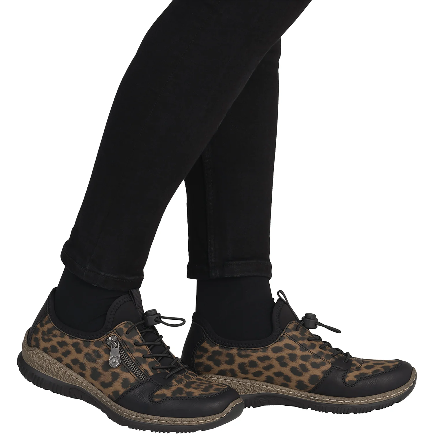 Rieker N32G0-90 Nikita Women's Slip Ons Schwarz/Braun/Schwarz - Image 6