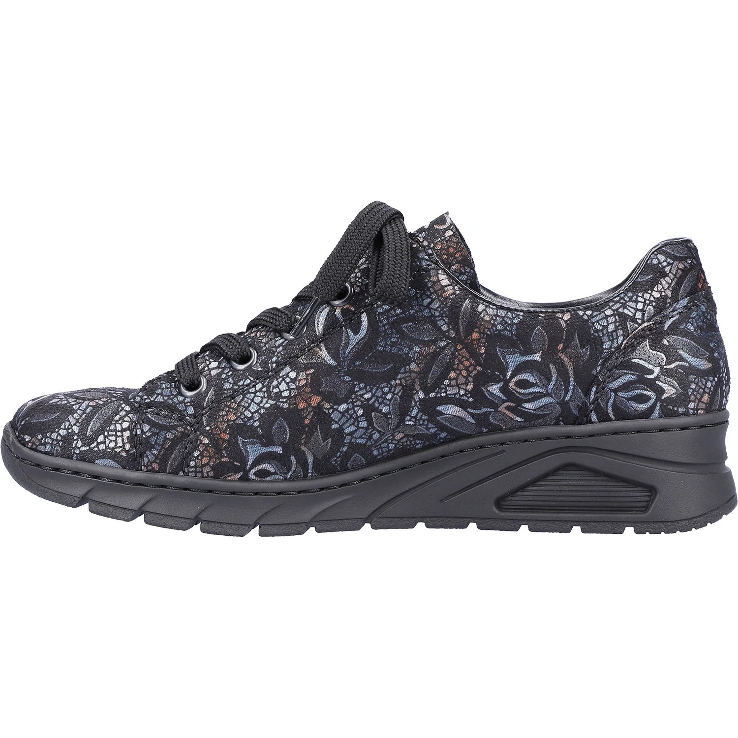 Rieker N3302-90 Doris 02 Women's Walking Sneakers Rose Black Synthetic - Image 3