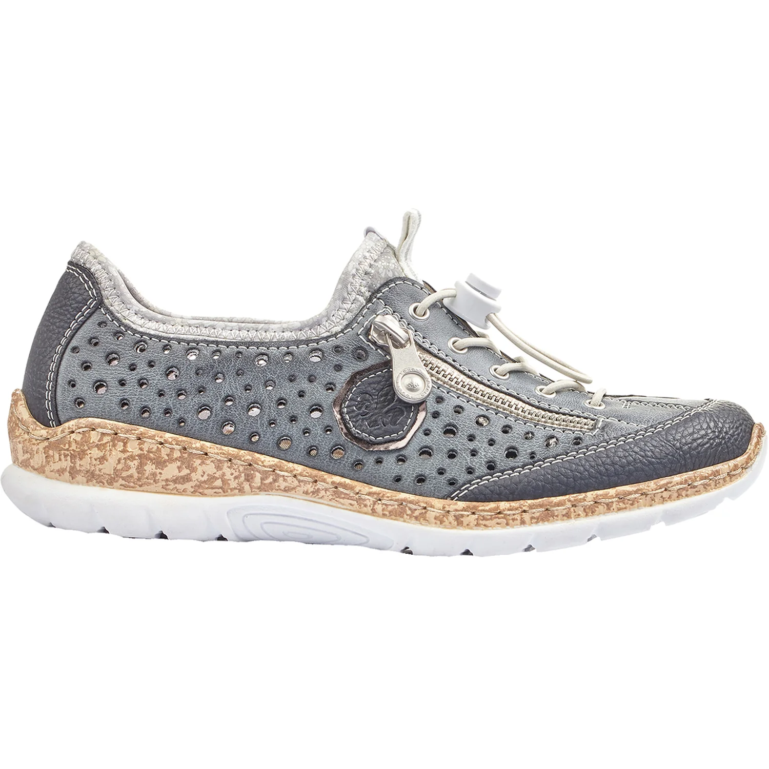 Rieker N42P6-14 Nikita P6 Women's Sneakers Pazific/Atlantic/Argento Synthetic