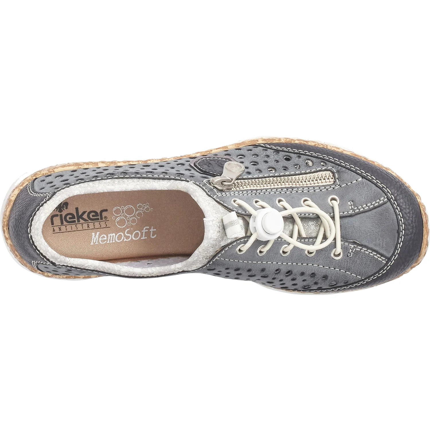 Rieker N42P6-14 Nikita P6 Women's Sneakers Pazific/Atlantic/Argento Synthetic - Image 2