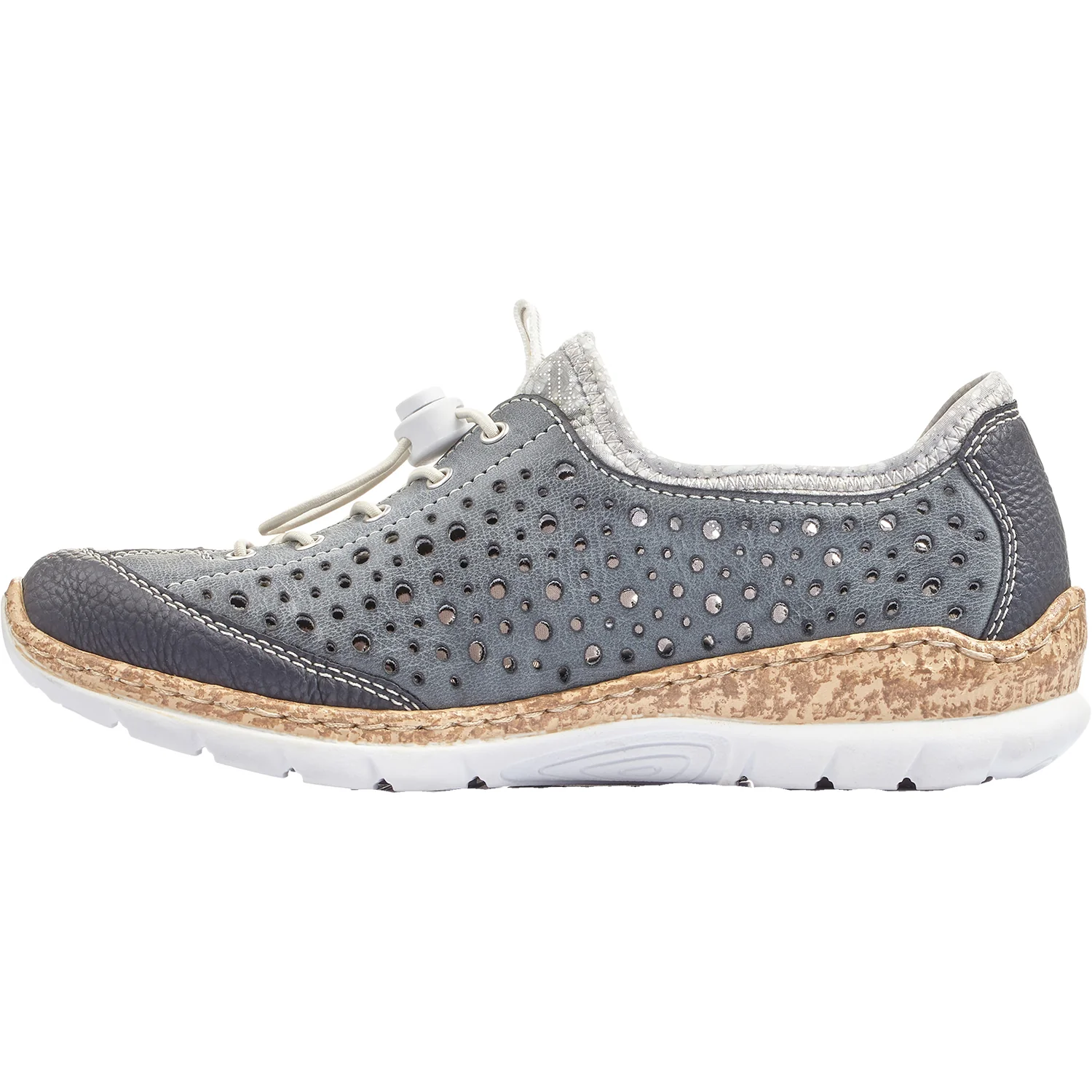 Rieker N42P6-14 Nikita P6 Women's Sneakers Pazific/Atlantic/Argento Synthetic - Image 3