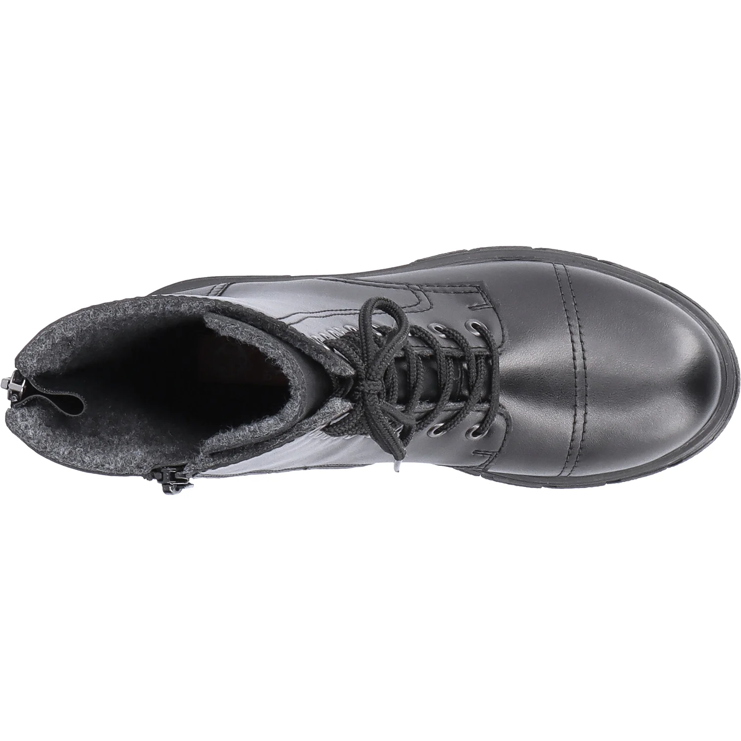 Rieker Z9107-00 Tora 07 Women's Combat Boots Black Leather - Image 2
