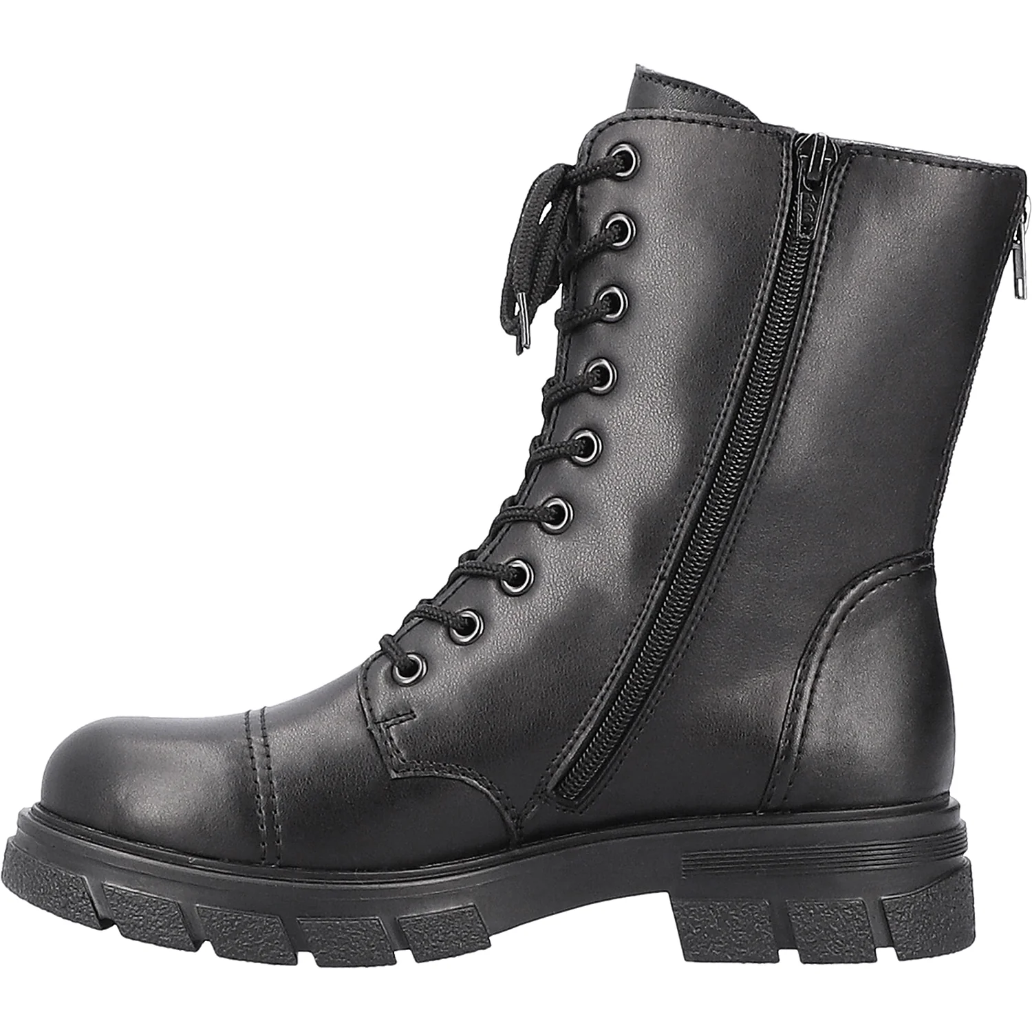 Rieker Z9107-00 Tora 07 Women's Combat Boots Black Leather - Image 3