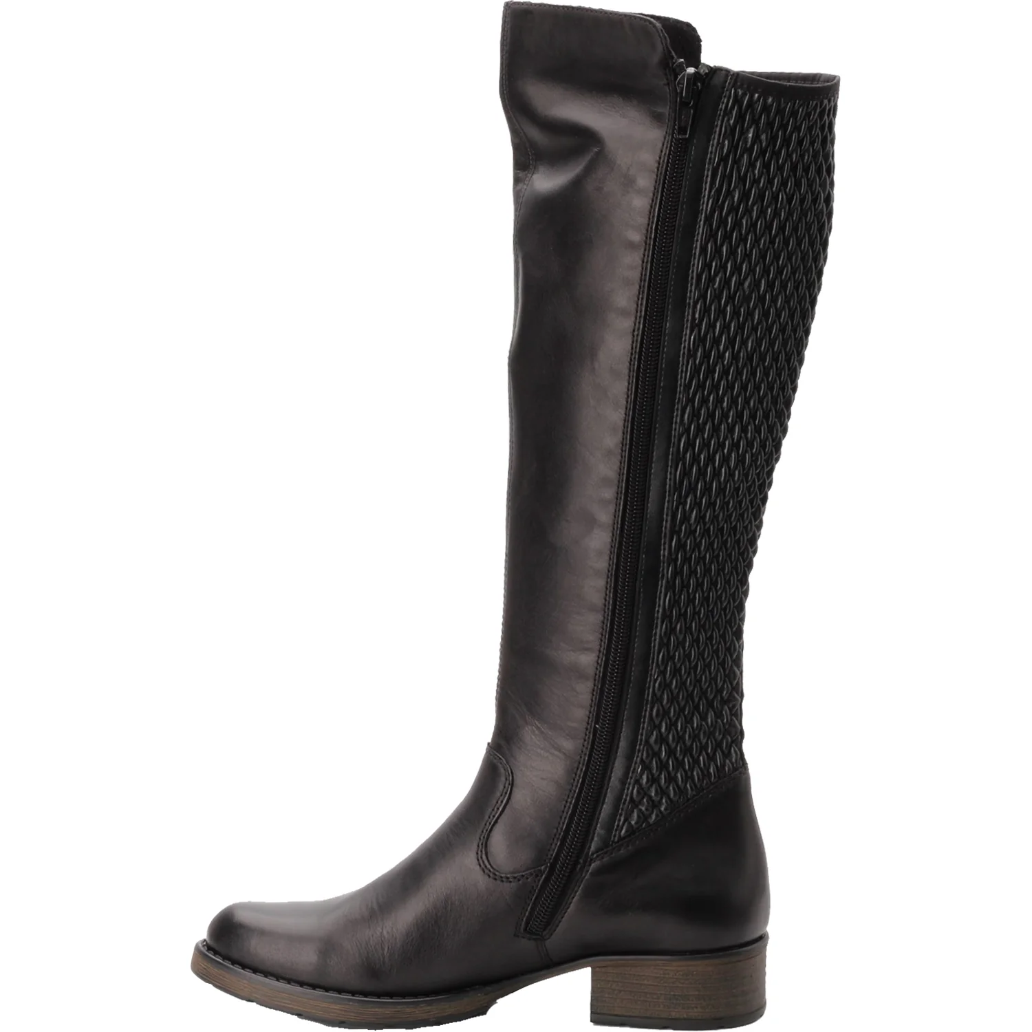 Rieker Z9591-00 Faith Women's Knee High Boots Black Leather - Image 3