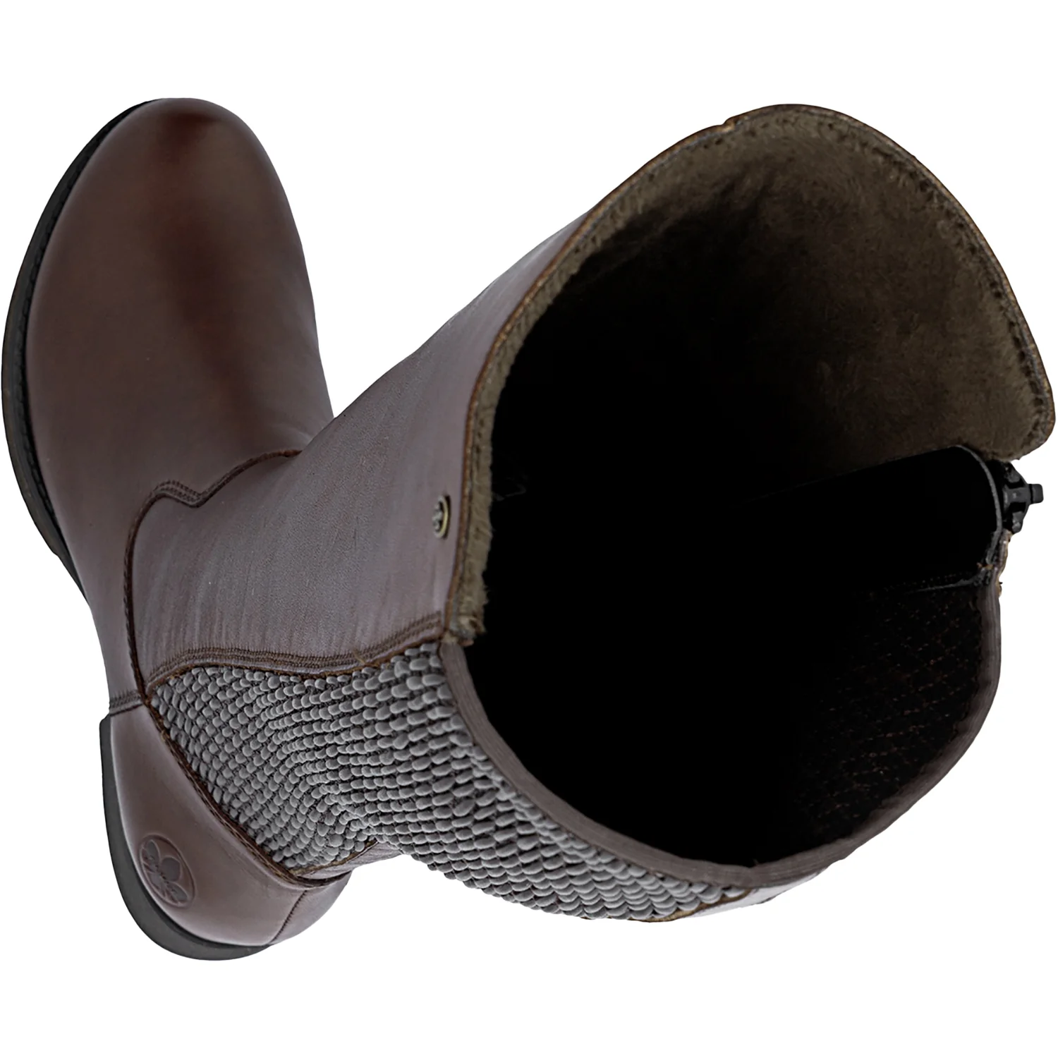 Rieker Z9591-27 Women's Boots Tall Ebony/Moro/Ebony - Image 6