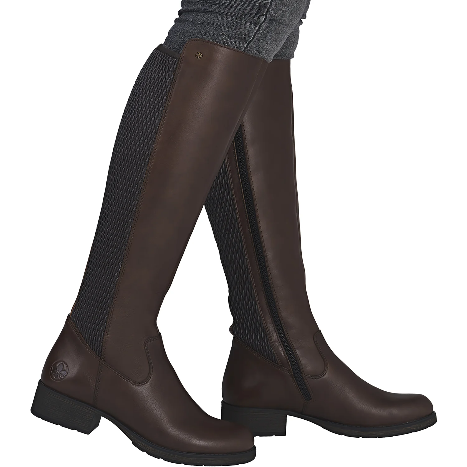 Rieker Z9591-27 Women's Boots Tall Ebony/Moro/Ebony - Image 7