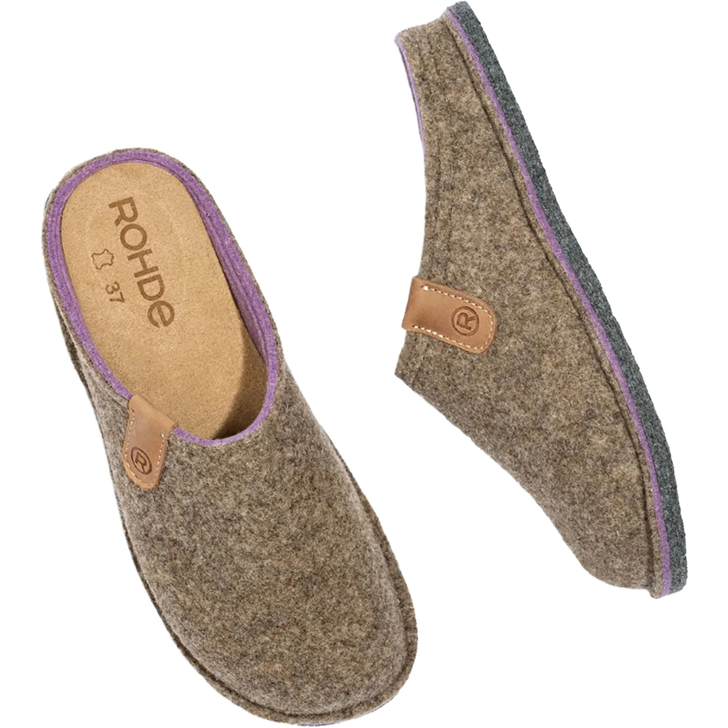 ROHDE Lucca-D Women's Open Back Slippers Leinen Synthetic - Image 2
