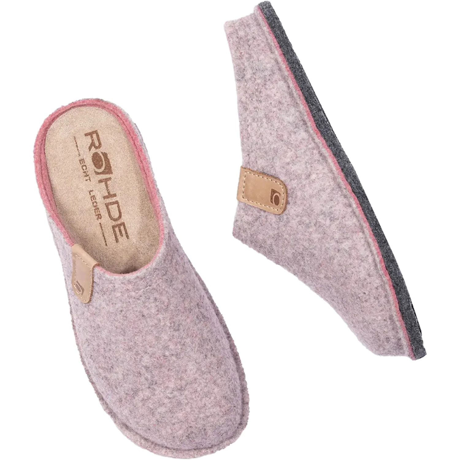 ROHDE Lucca-D Women's Open Back Slippers Rose Synthetic - Image 2