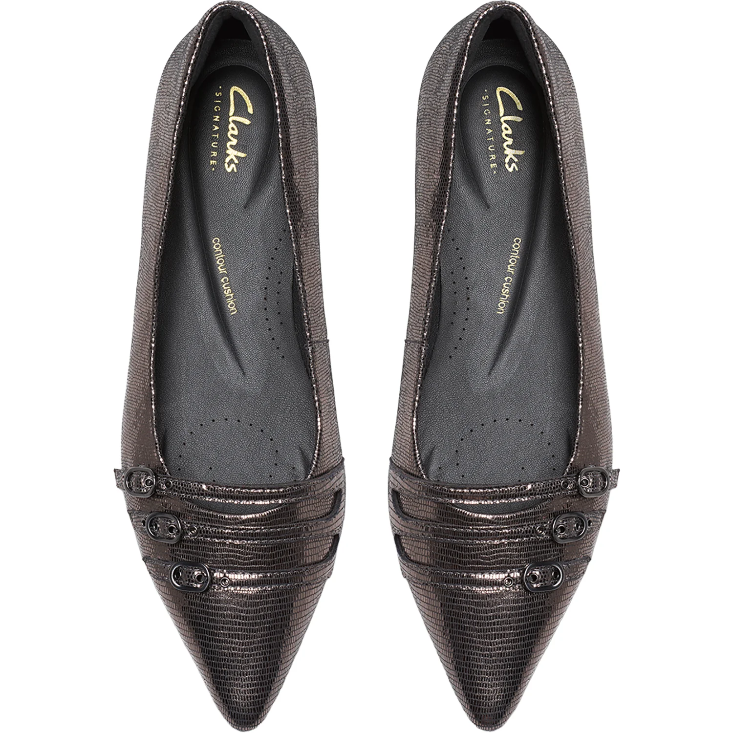 Sensa 15 Strap Women's Dress Flats Metallic Leather - Image 2