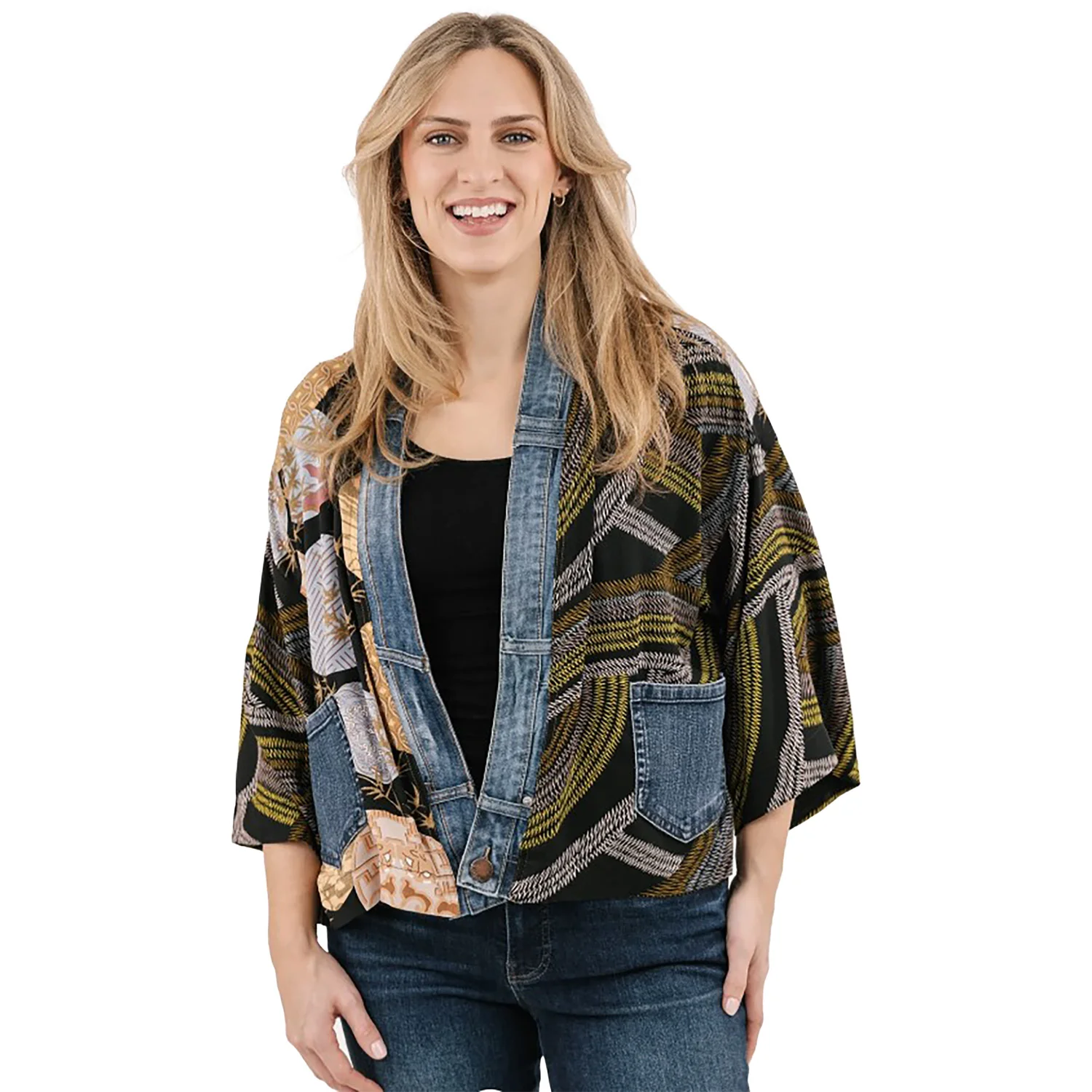 Shannon Passero Karol Cardigan Women's Outerwear Outdoor Asia Print Mix