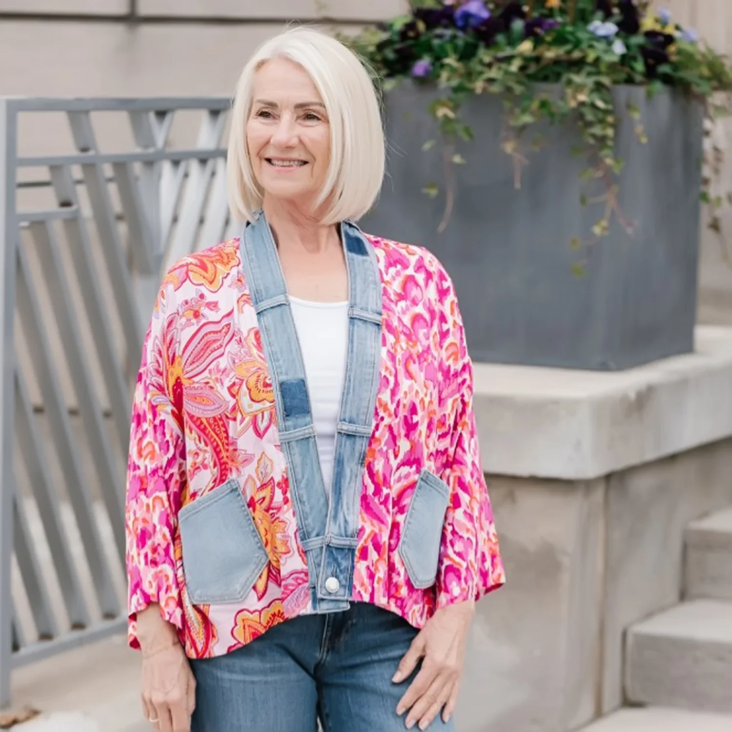 Shannon Passero Karol Cardigan Women's Outerwear Tops Pink Mix - Image 2