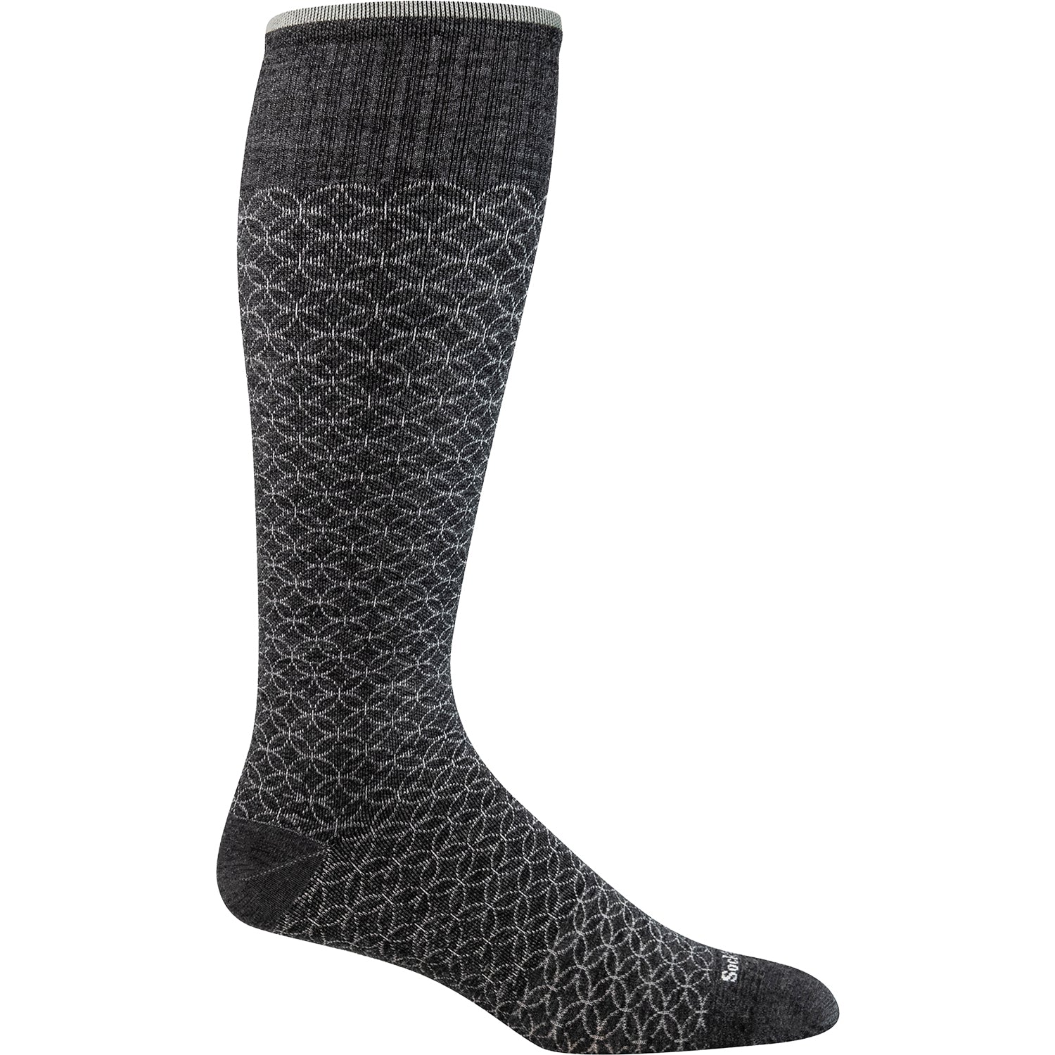 Sockwell 15-20 Featherweight Fancy Women's Compression Socks Charcoal
