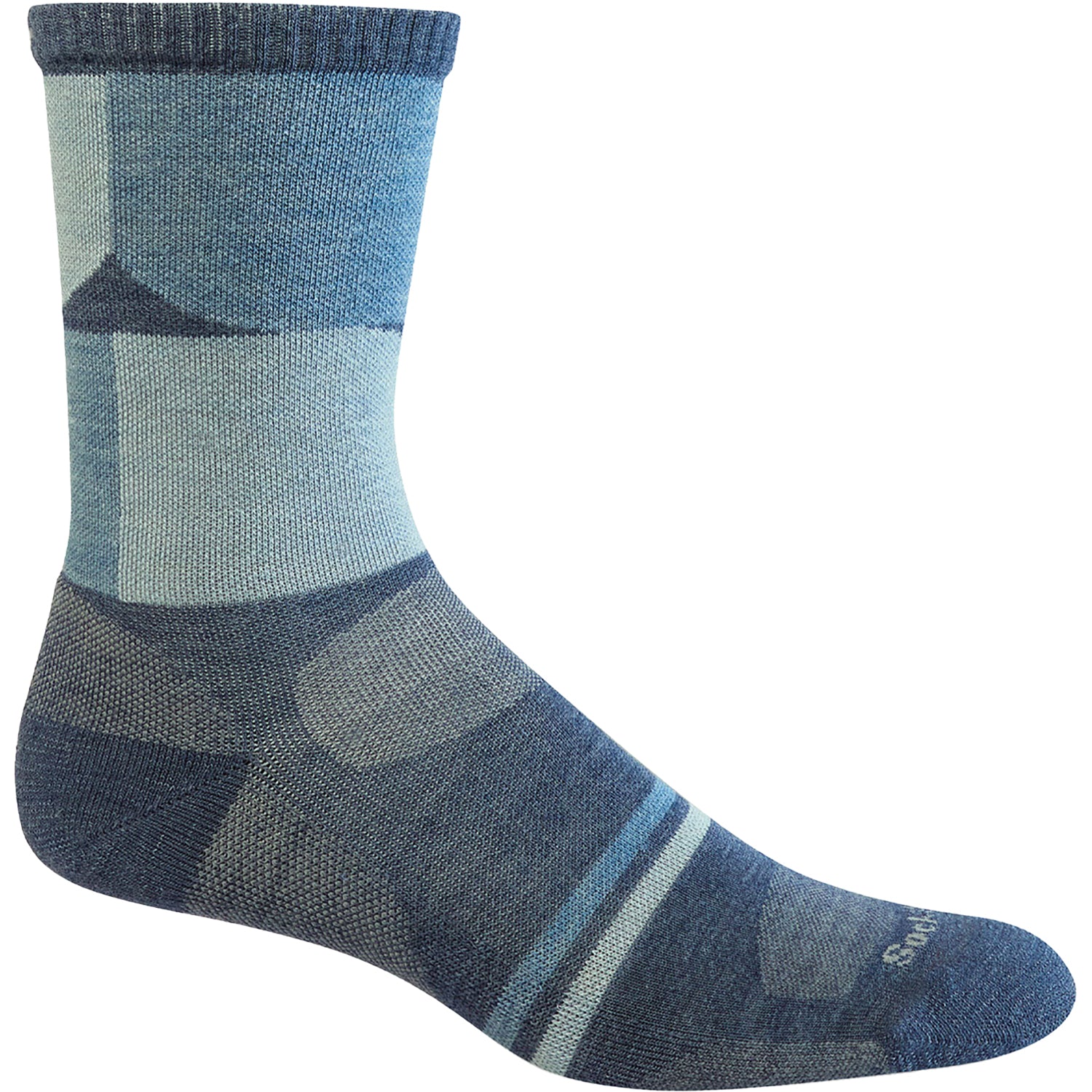 Sockwell Crew 15-20 Bold Blossom Women's Compression Socks Denim