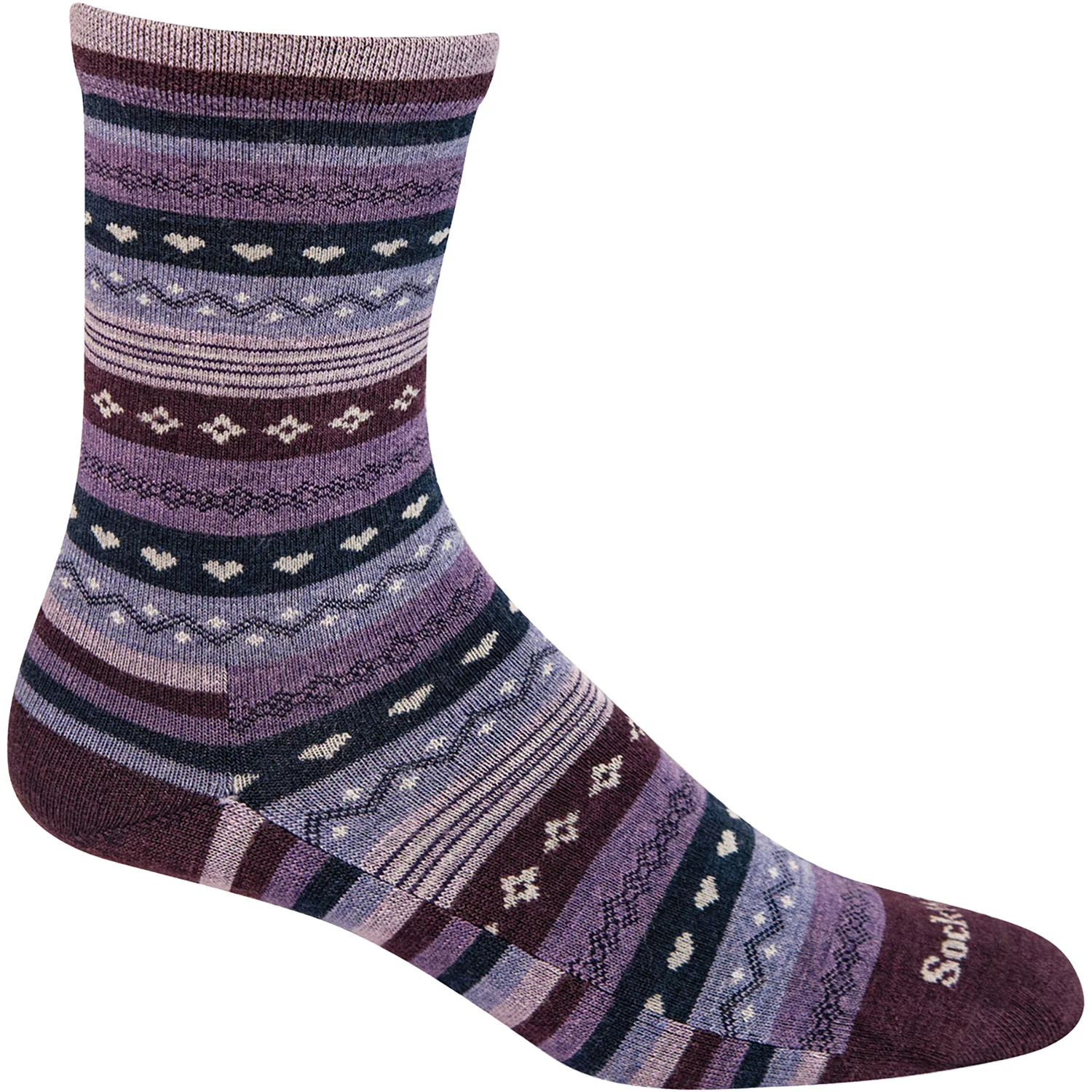 Sockwell Crew EC Forever Fairisle Women's Socks Blackberry