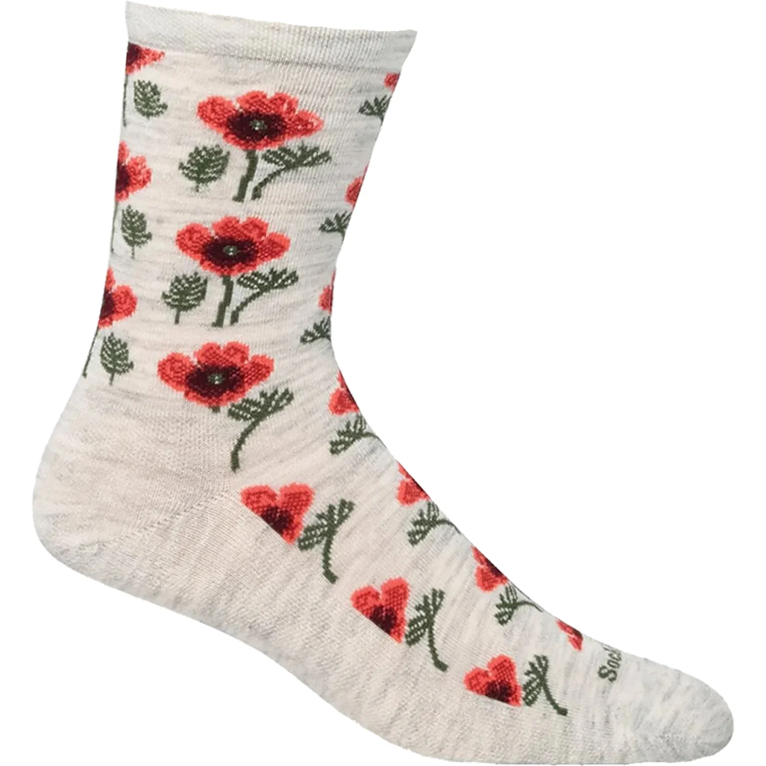 Sockwell Essential Comfort Crew Women's Novelty Crew Socks Poppy Ash