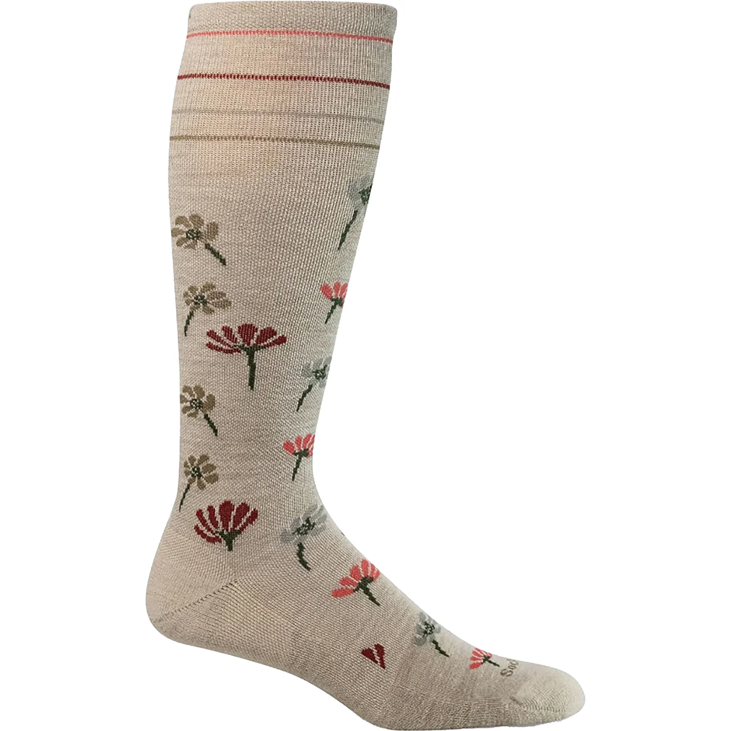 Sockwell Field Flower Knee High Socks 15-20 mmHg Women's Compression Socks Barley