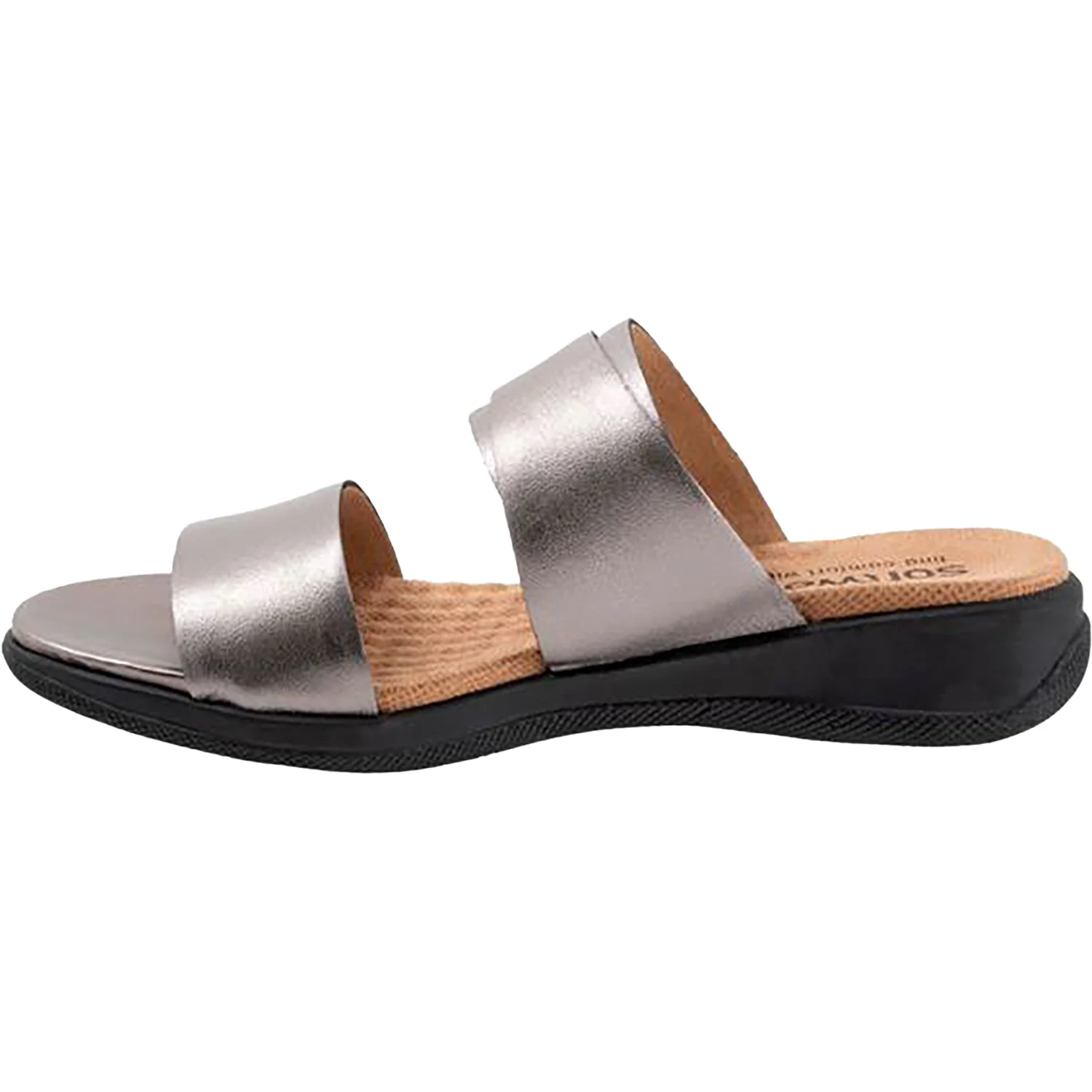 Soft Walk Toki Women's Sandals Pewter Leather - Image 3