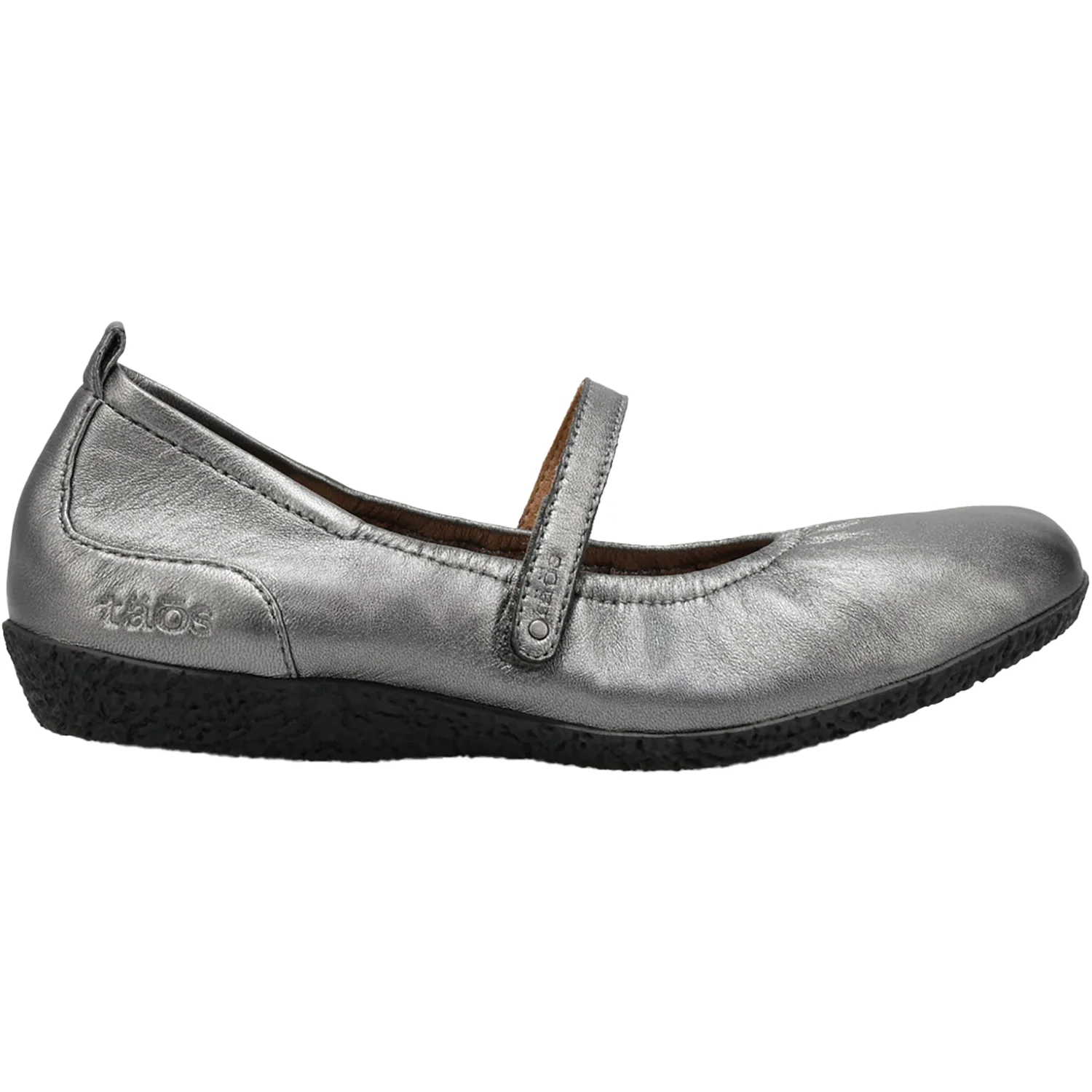 Taos Babble Women's Mary Janes Pewter Leather