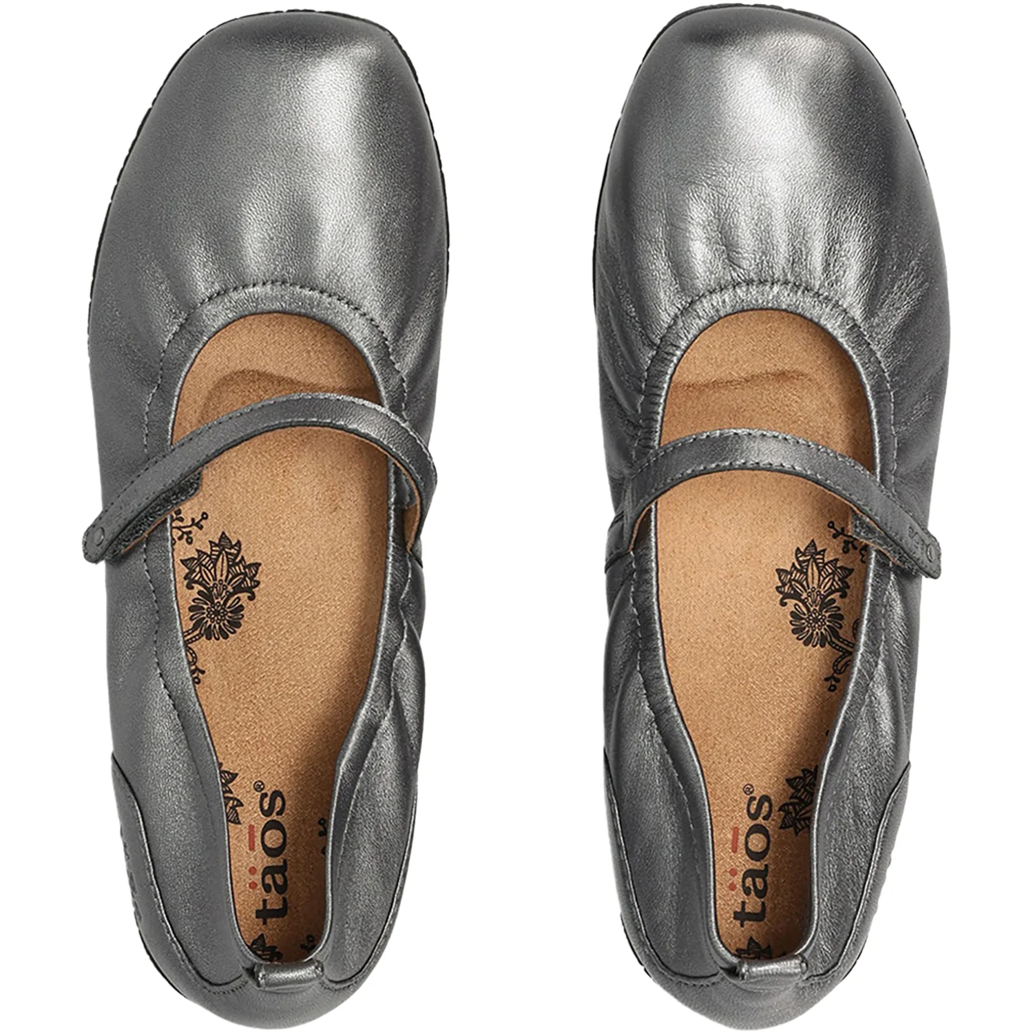 Taos Babble Women's Mary Janes Pewter Leather - Image 2